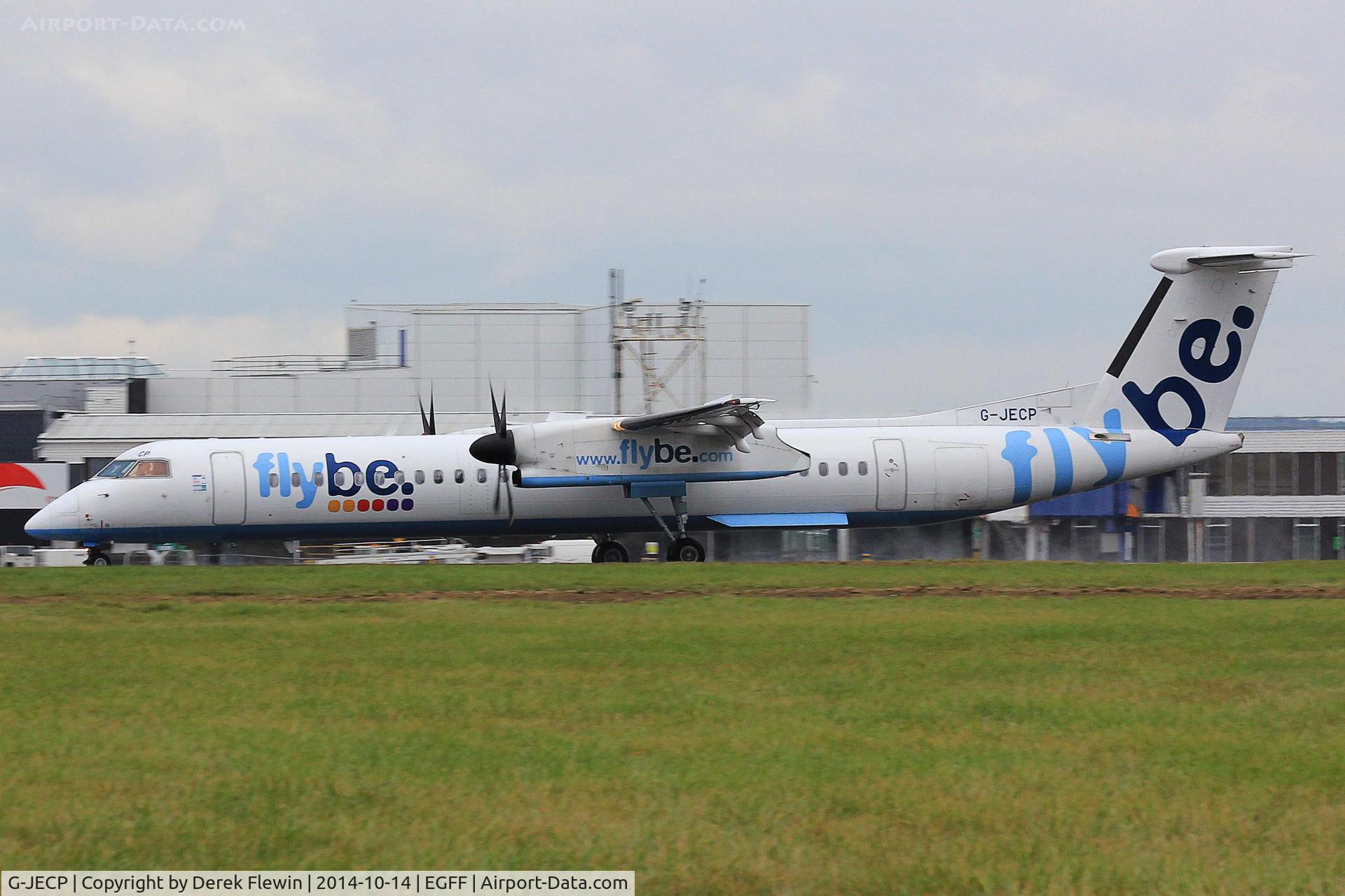 G-JECP, 2006 De Havilland Canada DHC-8-402Q Dash 8 C/N 4136, DHC-8-402Q, Flybe, Callsign Jersey 9TP, seen landing on runway 30 at EGFF, out of Belfast city.