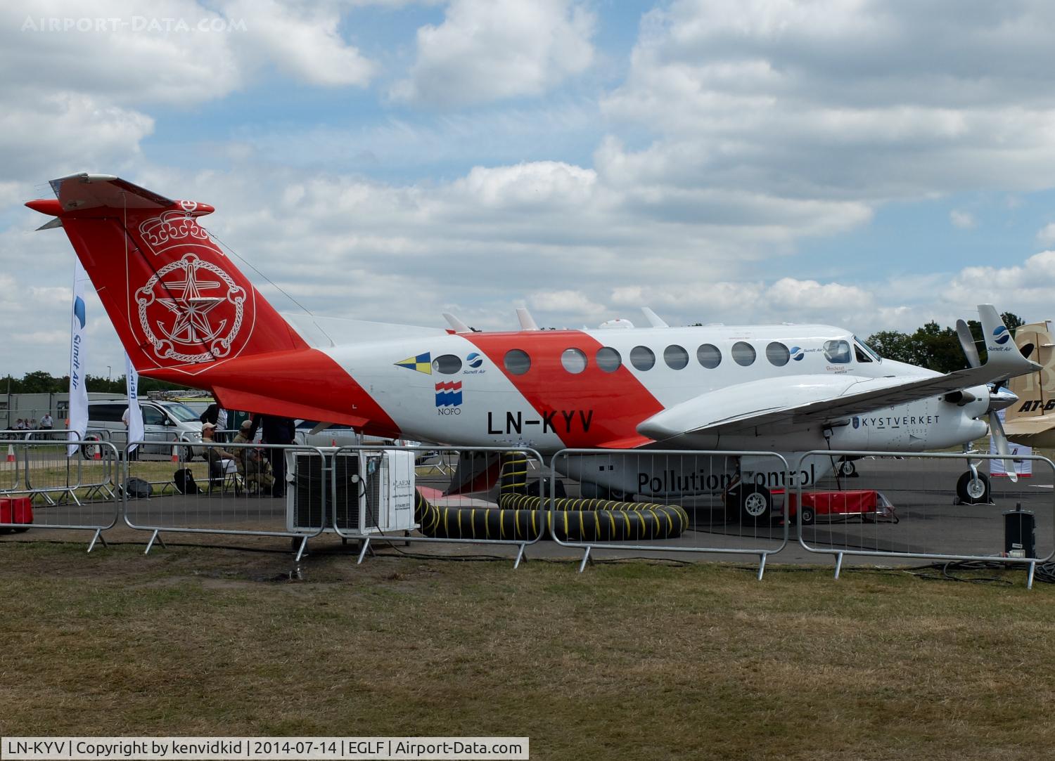 LN-KYV, Hawker Beechcraft 350ER King Air (B300CER) C/N FL-745, On static display at FIA 2014.