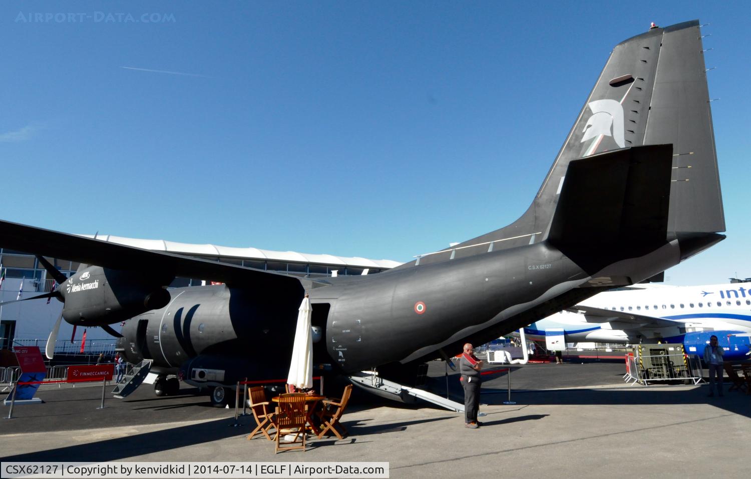 CSX62127, 1980 Alenia C-27J Spartan C/N 4033, On static display at FIA 2014.