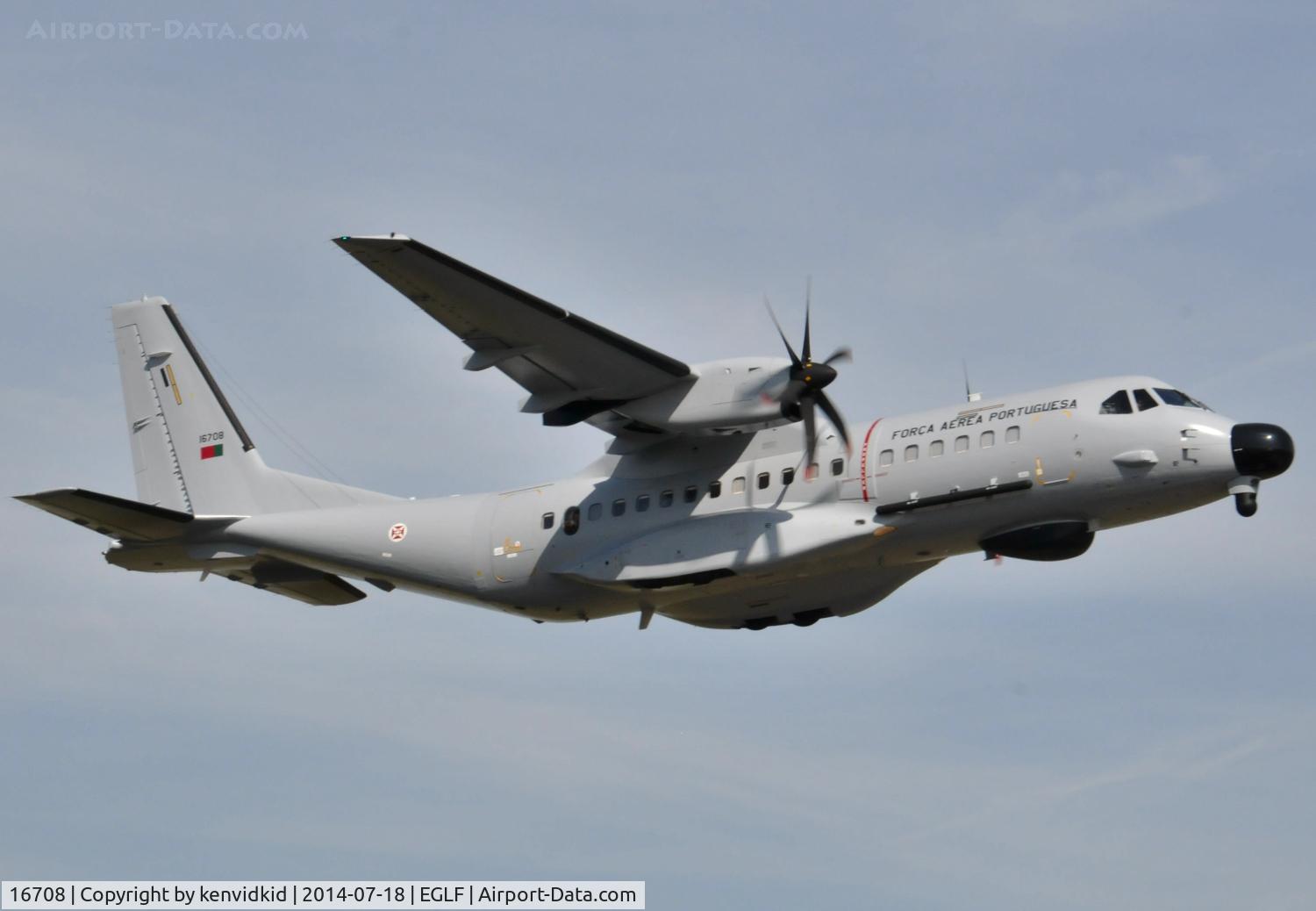 16708, 2009 CASA C-295MPA Persuader C/N S-052, Departing on a customer demo flight.