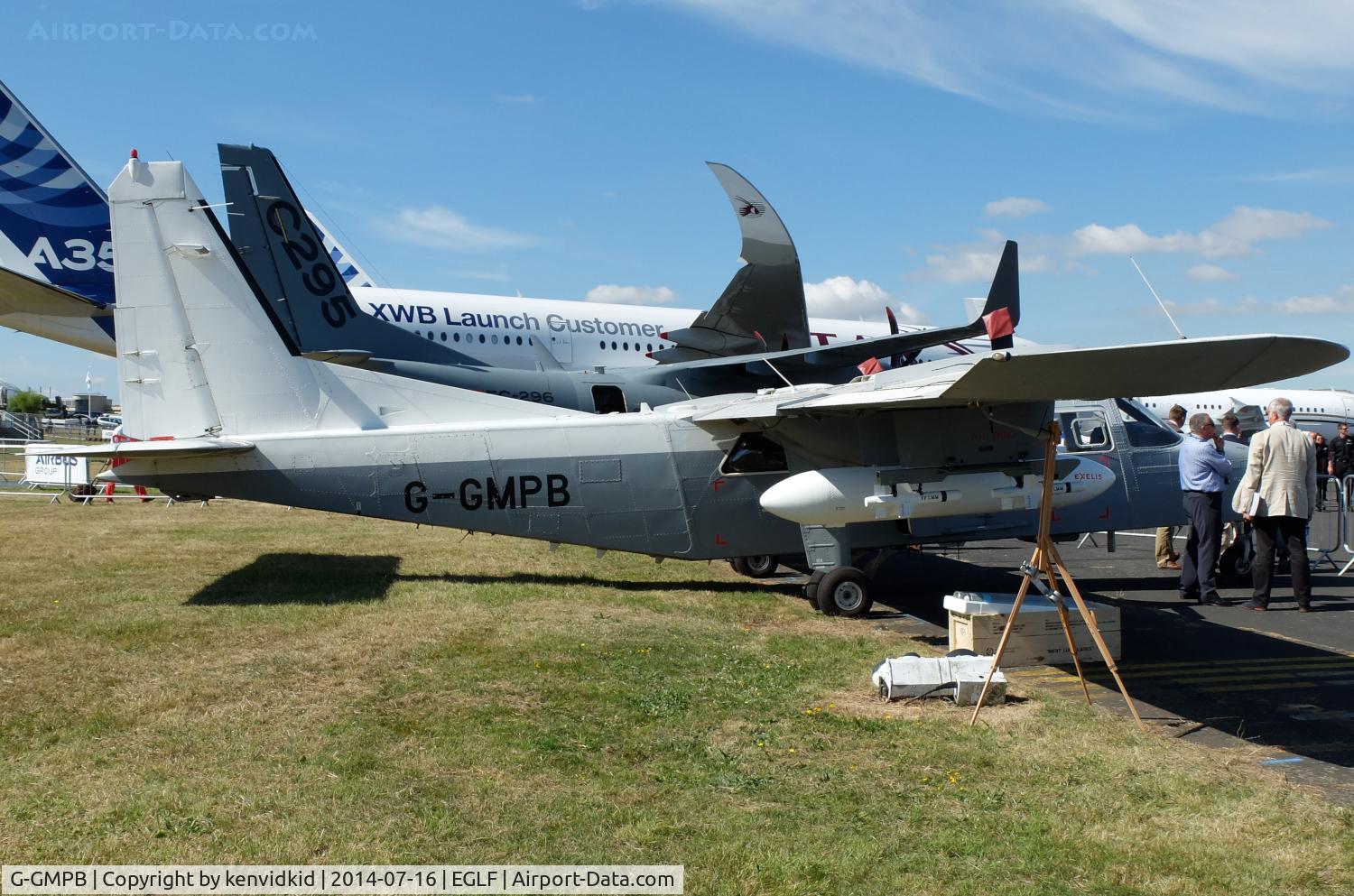 G-GMPB, 2002 Pilatus Britten-Norman BN-2T-4S Defender 4000 C/N 4011, On static display at FIA 2014.