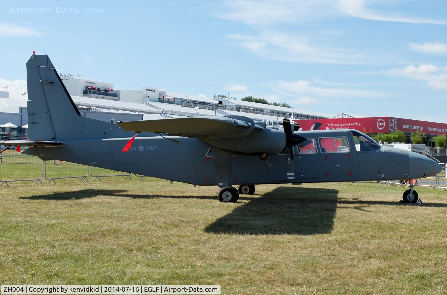 ZH004, 1997 Pilatus Britten-Norman BN-2T-4S Defender 4000 C/N 4009, On static display at FIA 2014.