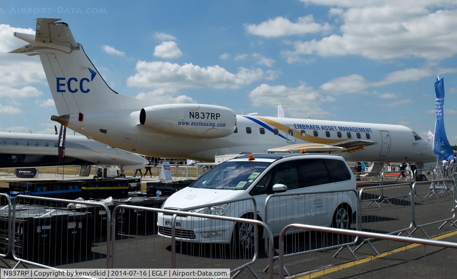 N837RP, 2003 Embraer ERJ-135LR (EMB-135LR) C/N 145715, On static display at FIA 2014, former Delta aircraft.