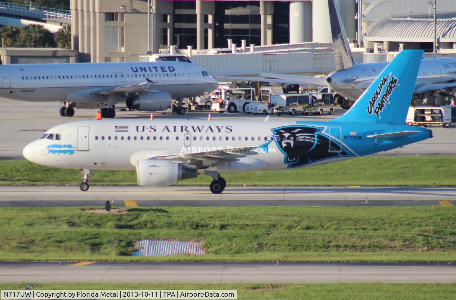 N717UW, 1999 Airbus A319-112 C/N 1069, USAirways Carolina Panthers
