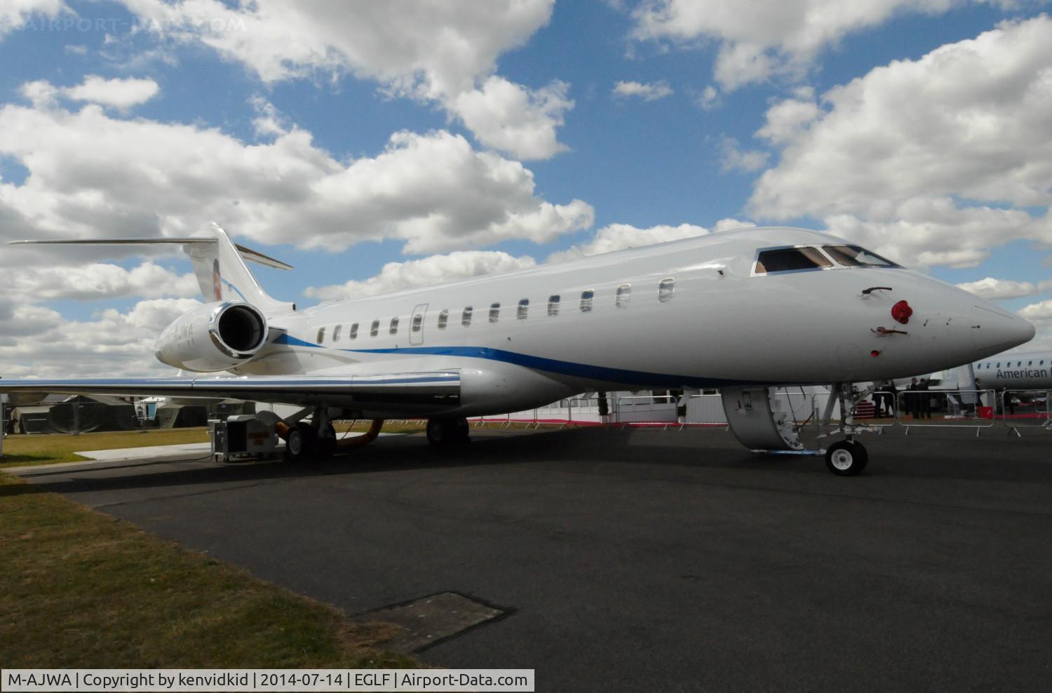 M-AJWA, 2008 Bombardier BD-700-1A11 Global 5000 C/N 9293, On static display at FIA 2014.
