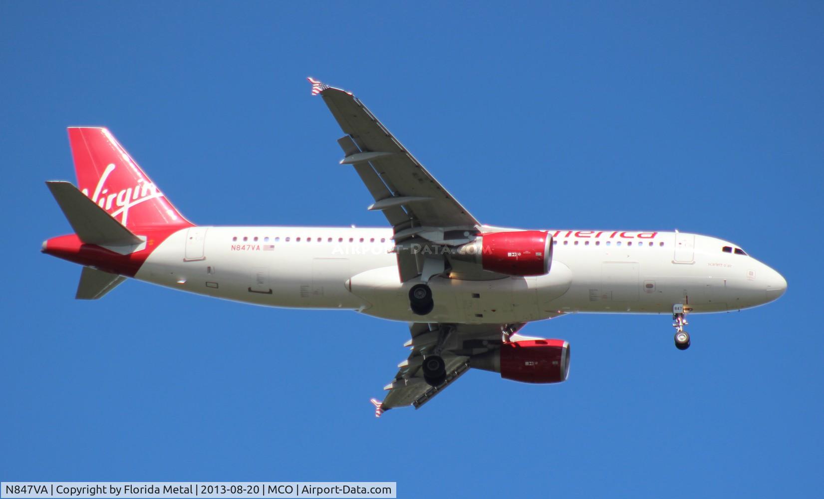 N847VA, 2011 Airbus A320-214 C/N 4948, Virgin America