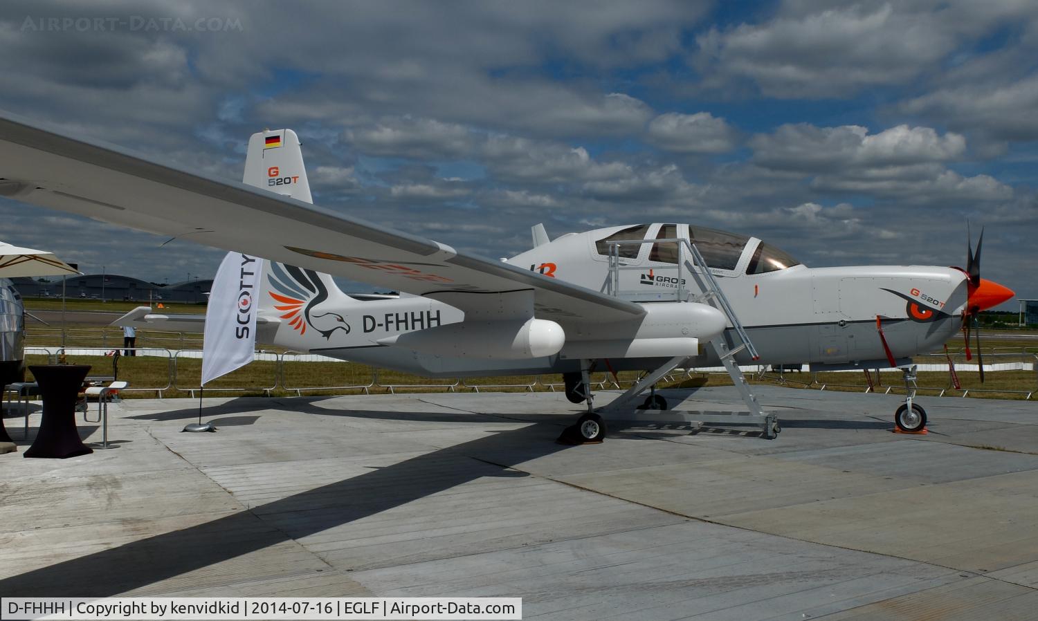 D-FHHH, Grob G-520T Egrett II C/N 10200, On static display at FIA 2014. Originally designed in Australia.