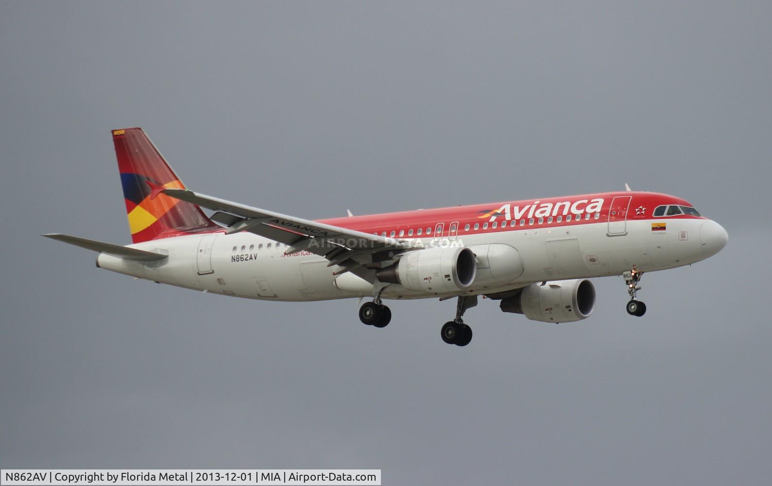 N862AV, 2011 Airbus A320-214 C/N 4862, Avianca A320