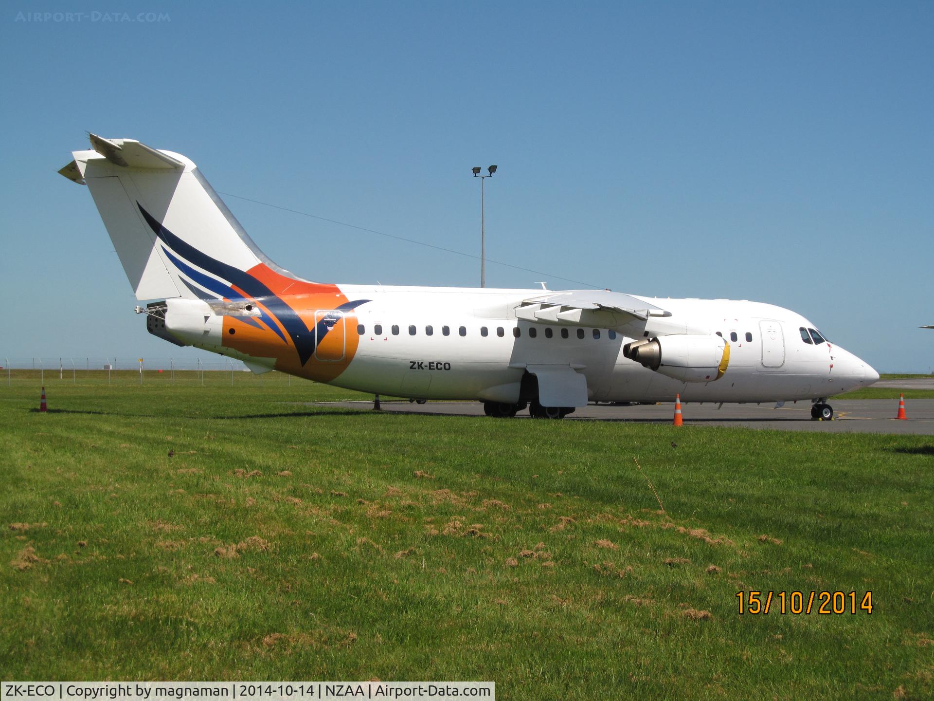 ZK-ECO, 1989 British Aerospace BAe.146-200 C/N E2130, now moved to convair apron