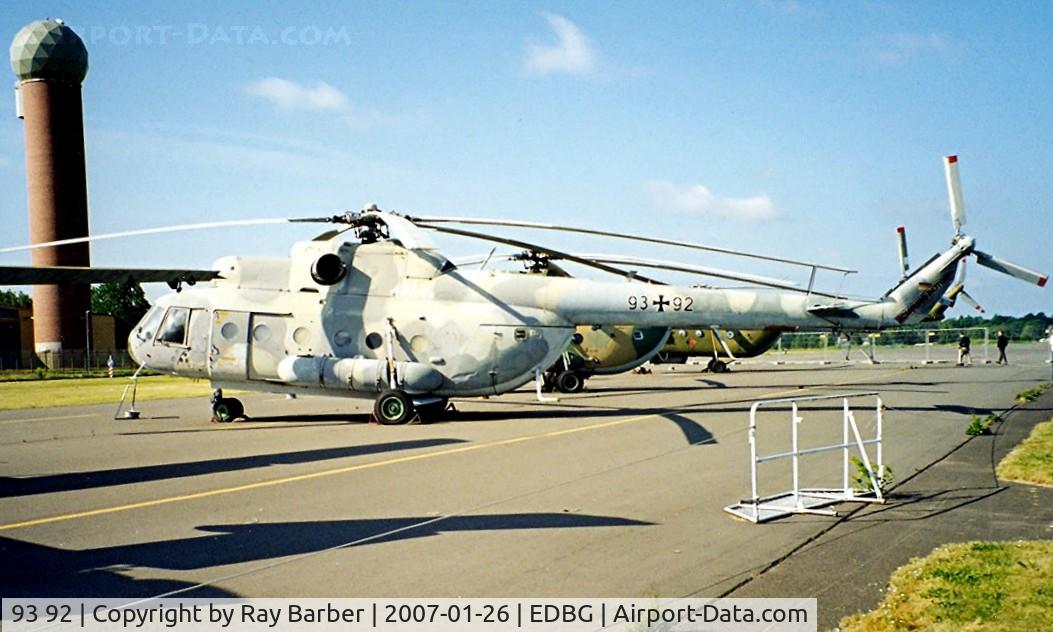 93 92, 1983 Mil Mi-9 C/N 340006, Mil Mi-9 [340006] Berlin-Gatow~D 20/05/1998