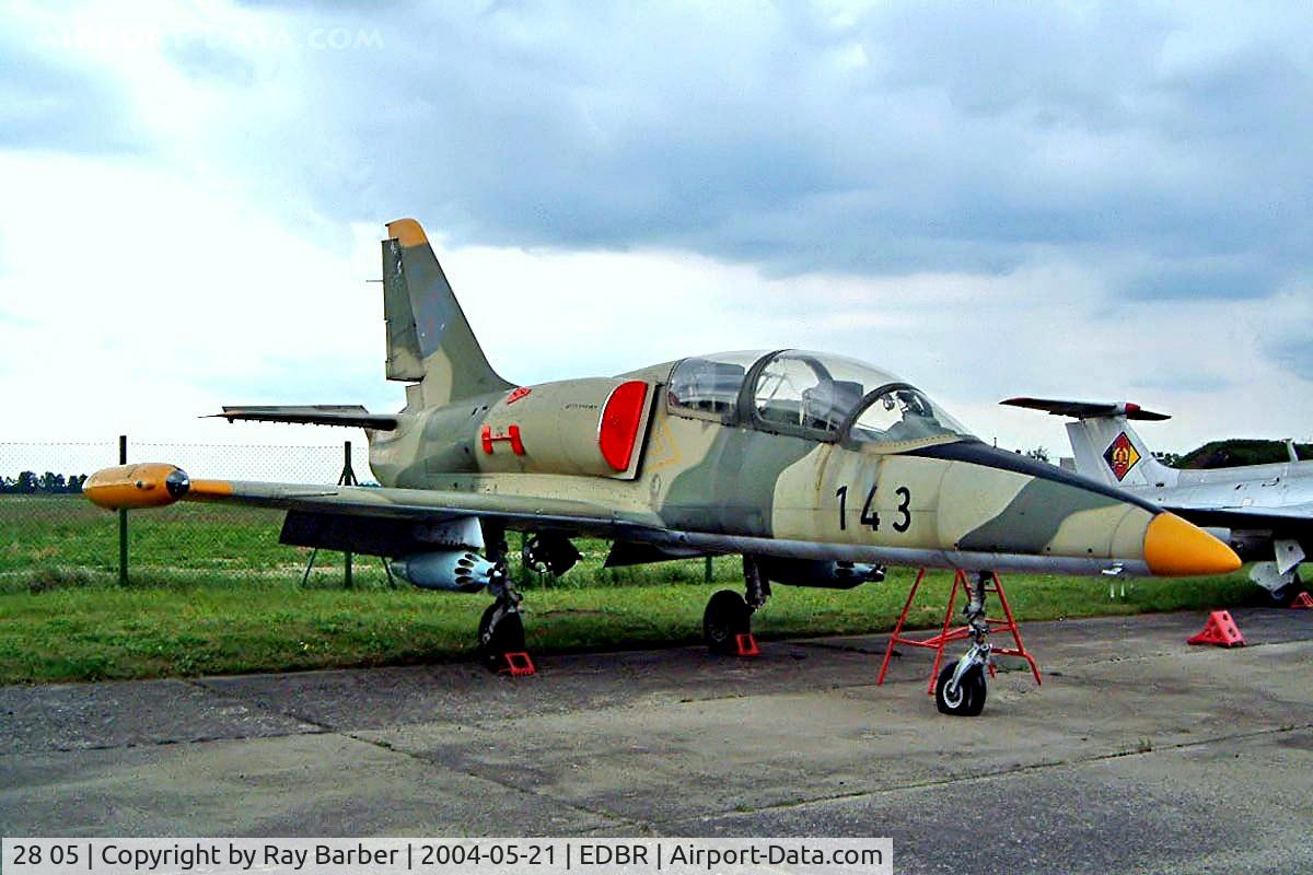 28 05, Aero L-39ZO Albatros C/N 731005, Aero Vodochody L-39ZO Albatros [731005] Rothenburg~D 21/05/2004. Marked *143* DDR.