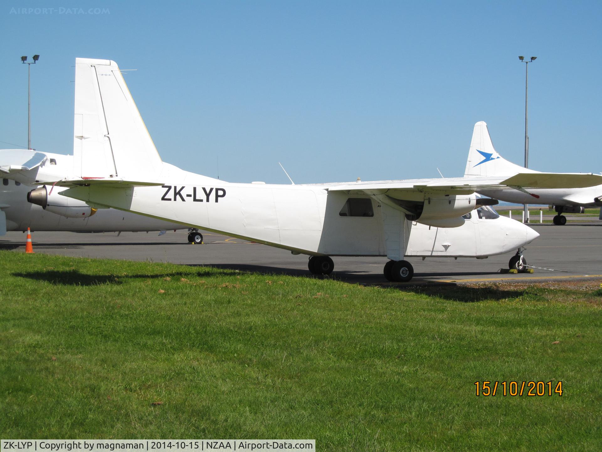 ZK-LYP, 1977 Britten-Norman BN-2A-27 Islander C/N 821, still appears to be waiting here for next owner or active service.