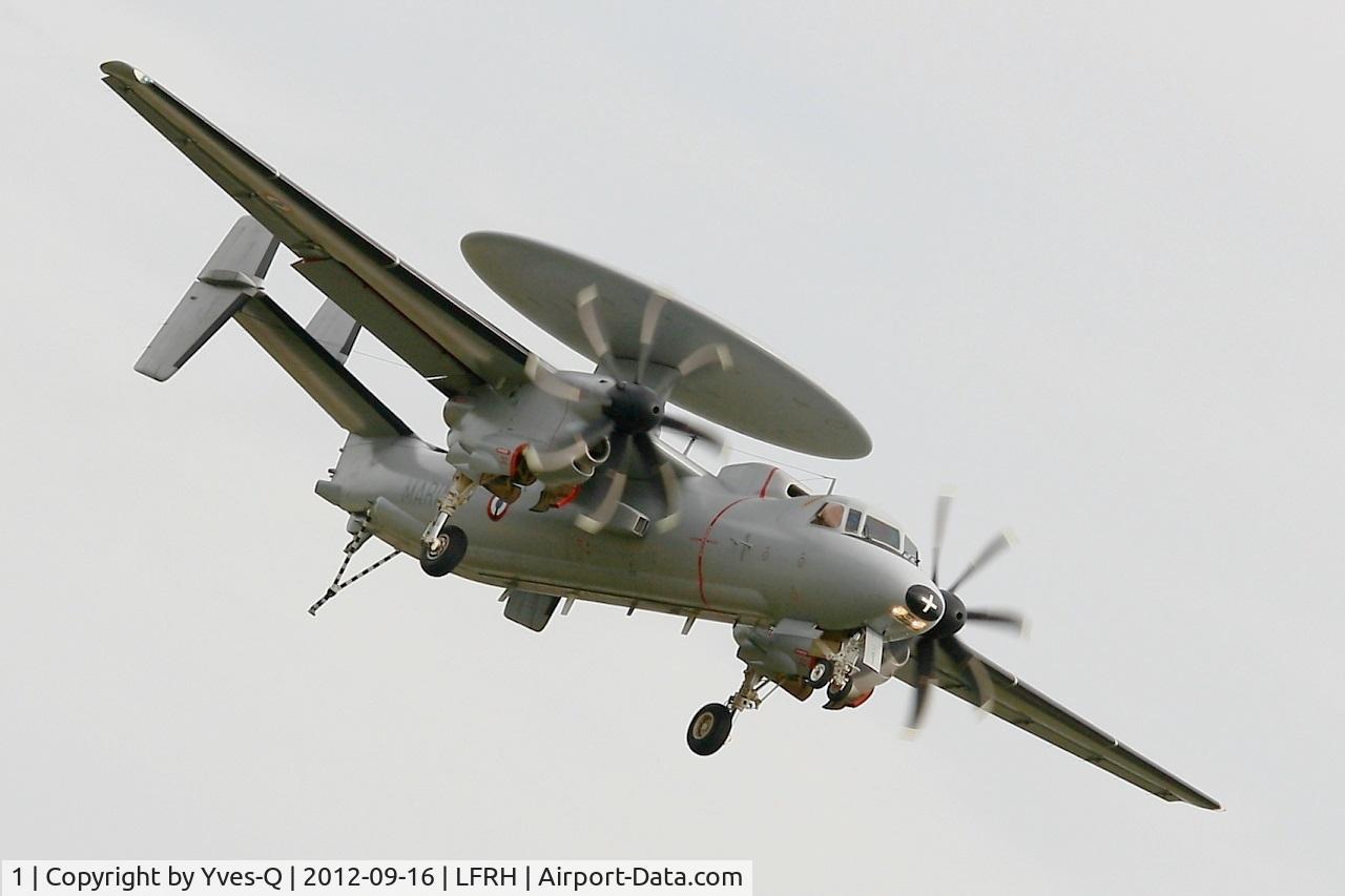 1, Grumman E-2C Hawkeye C/N FR-1, French Navy Northrop-Grumman E-2C Hawkeye, Solo Display, Lann Bihoué Naval Air Base (LFRH - LRT) Open day 2012