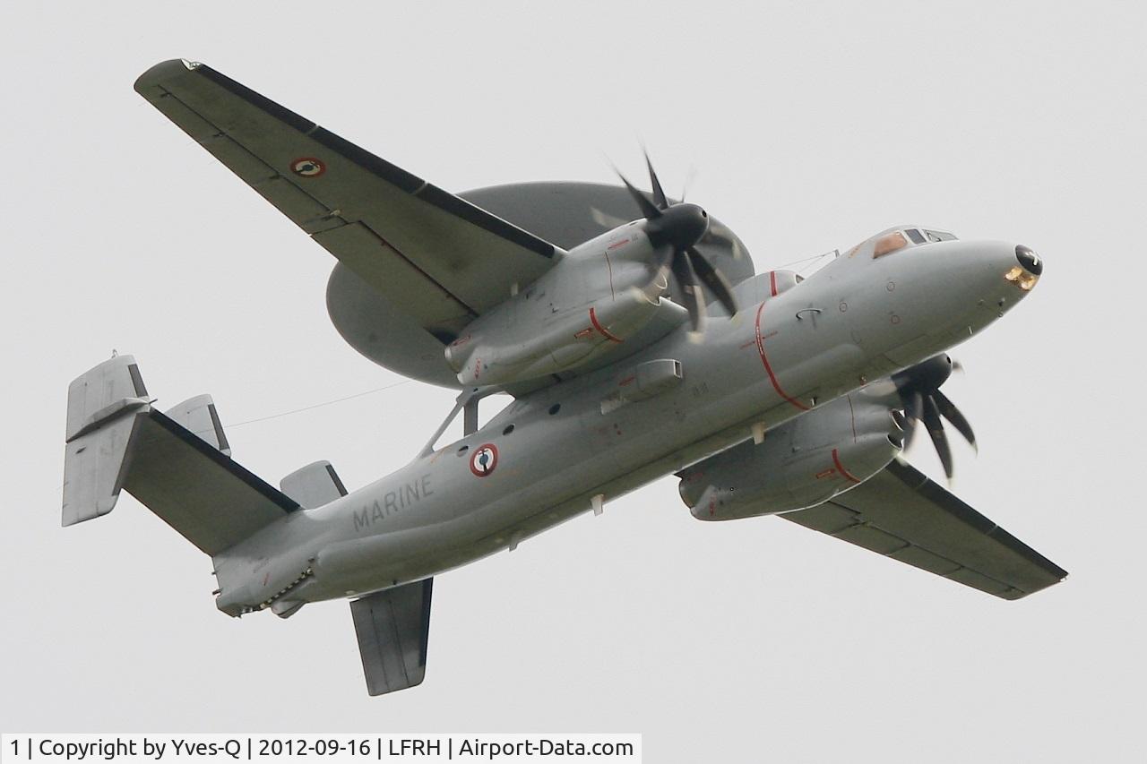 1, Grumman E-2C Hawkeye C/N FR-1, French Navy Northrop-Grumman E-2C Hawkeye, Solo Display, Lann Bihoué Naval Air Base (LFRH - LRT) Open day 2012