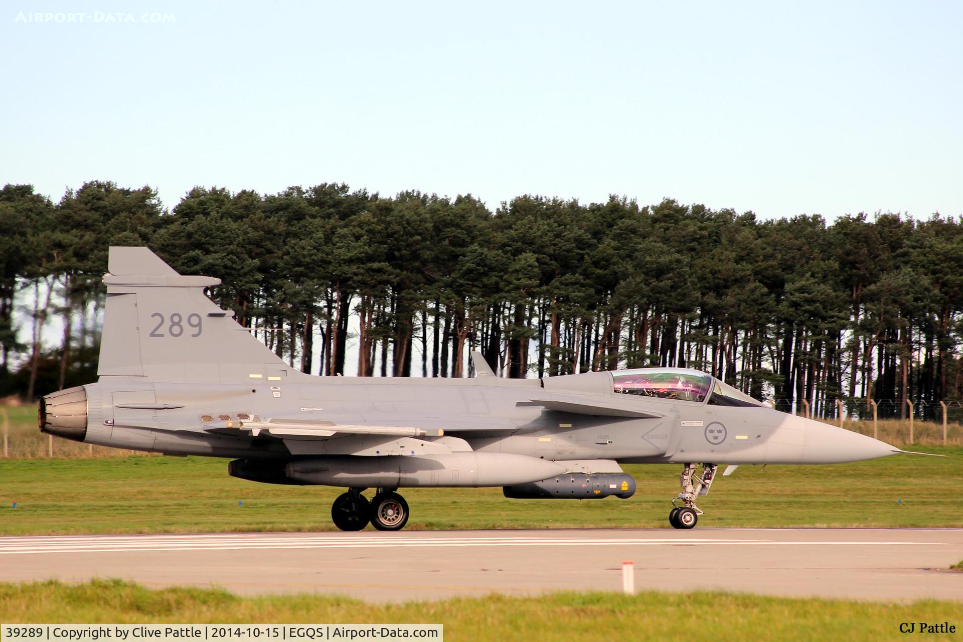 39289, Saab JAS-39C Gripen C/N 39289, Holding for departure at runway 05 at RAF Lossiemouth whilst participating in Exercise Joint Warrior 14-2