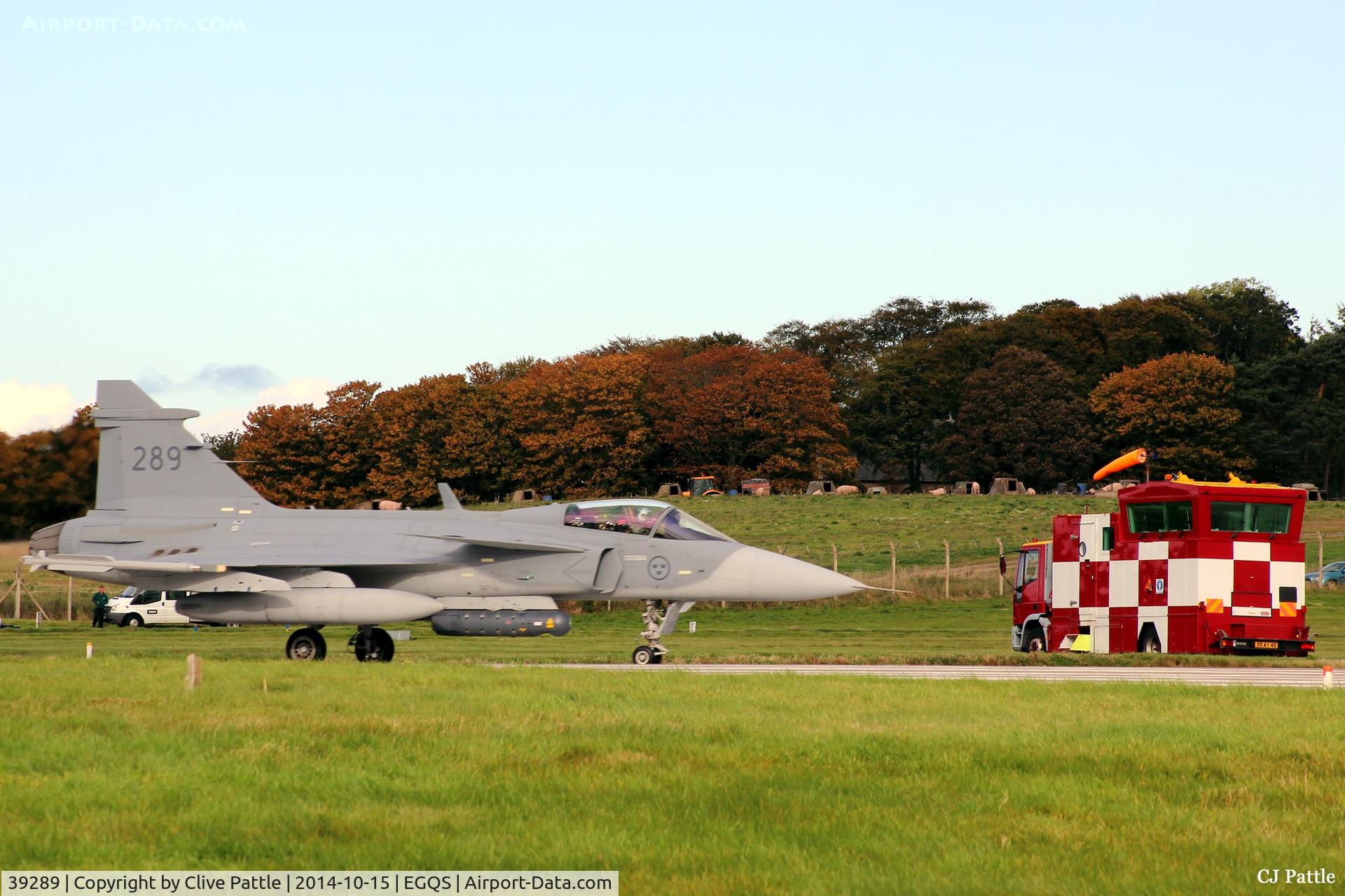 39289, Saab JAS-39C Gripen C/N 39289, Taxying for departure at runway 05 at RAF Lossiemouth whilst participating in Exercise Joint Warrior 14-2