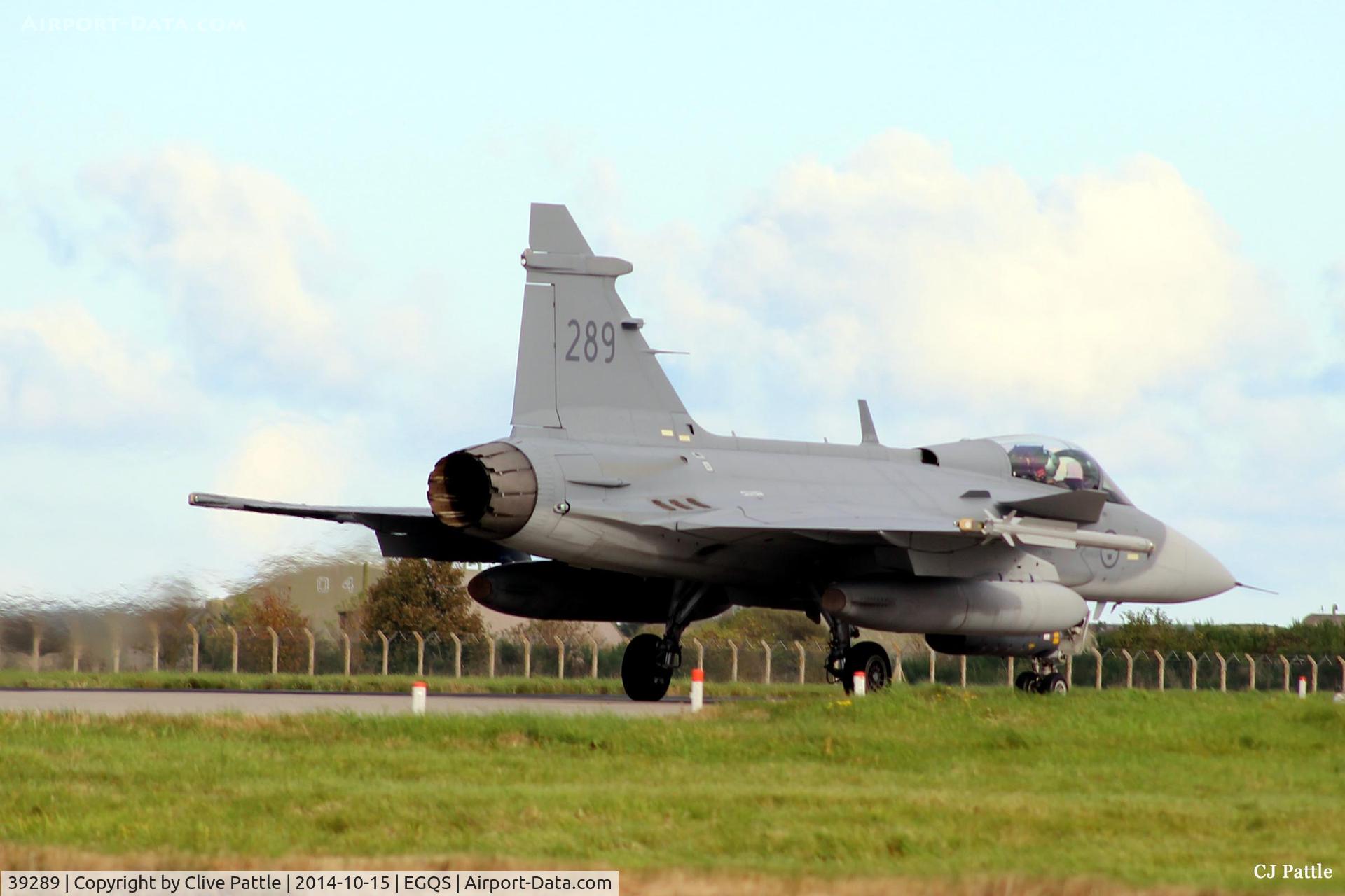 39289, Saab JAS-39C Gripen C/N 39289, Lined up for departure at runway 05 at RAF Lossiemouth whilst participating in Exercise Joint Warrior 14-2