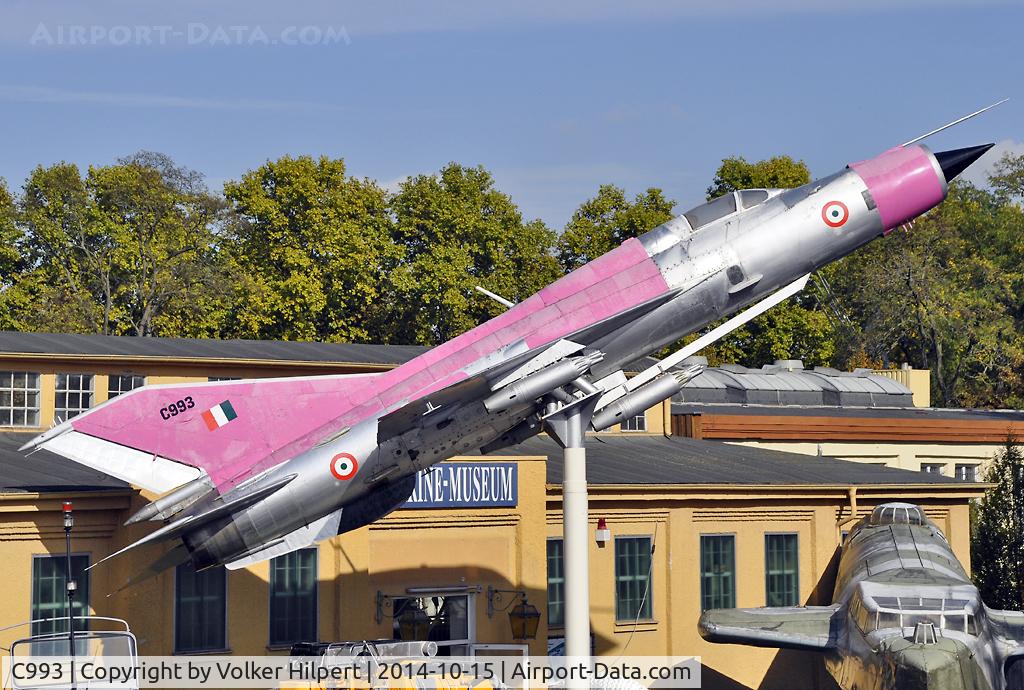 C993, 1966 Mikoyan-Gurevich MiG-21SPS C/N 94A4301, at Speyer