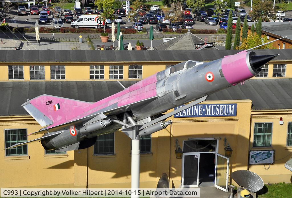 C993, 1966 Mikoyan-Gurevich MiG-21SPS C/N 94A4301, at Speyer
