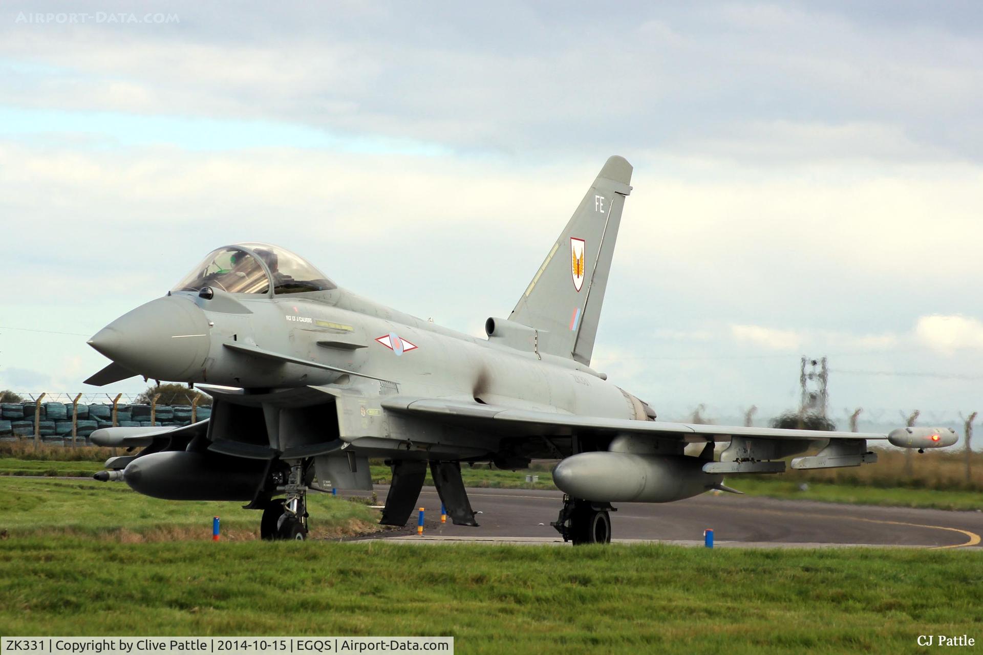 ZK331, 2011 Eurofighter EF-2000 Typhoon FGR4 C/N BS092/343, At RAF Lossiemouth whilst coded FE of the based 1 Sqn