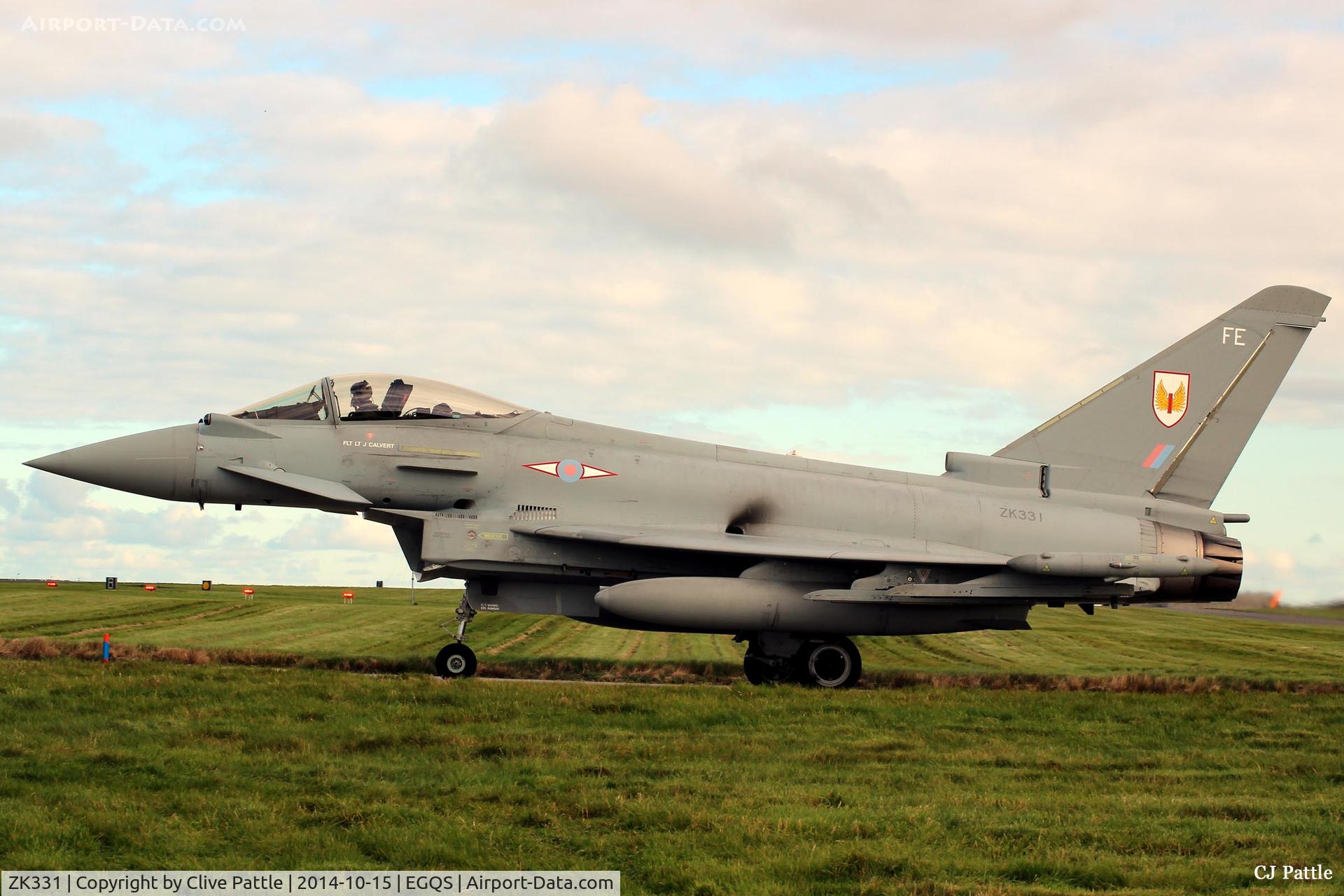 ZK331, 2011 Eurofighter EF-2000 Typhoon FGR4 C/N BS092/343, At RAF Lossiemouth whilst coded FE of the based 1 Sqn