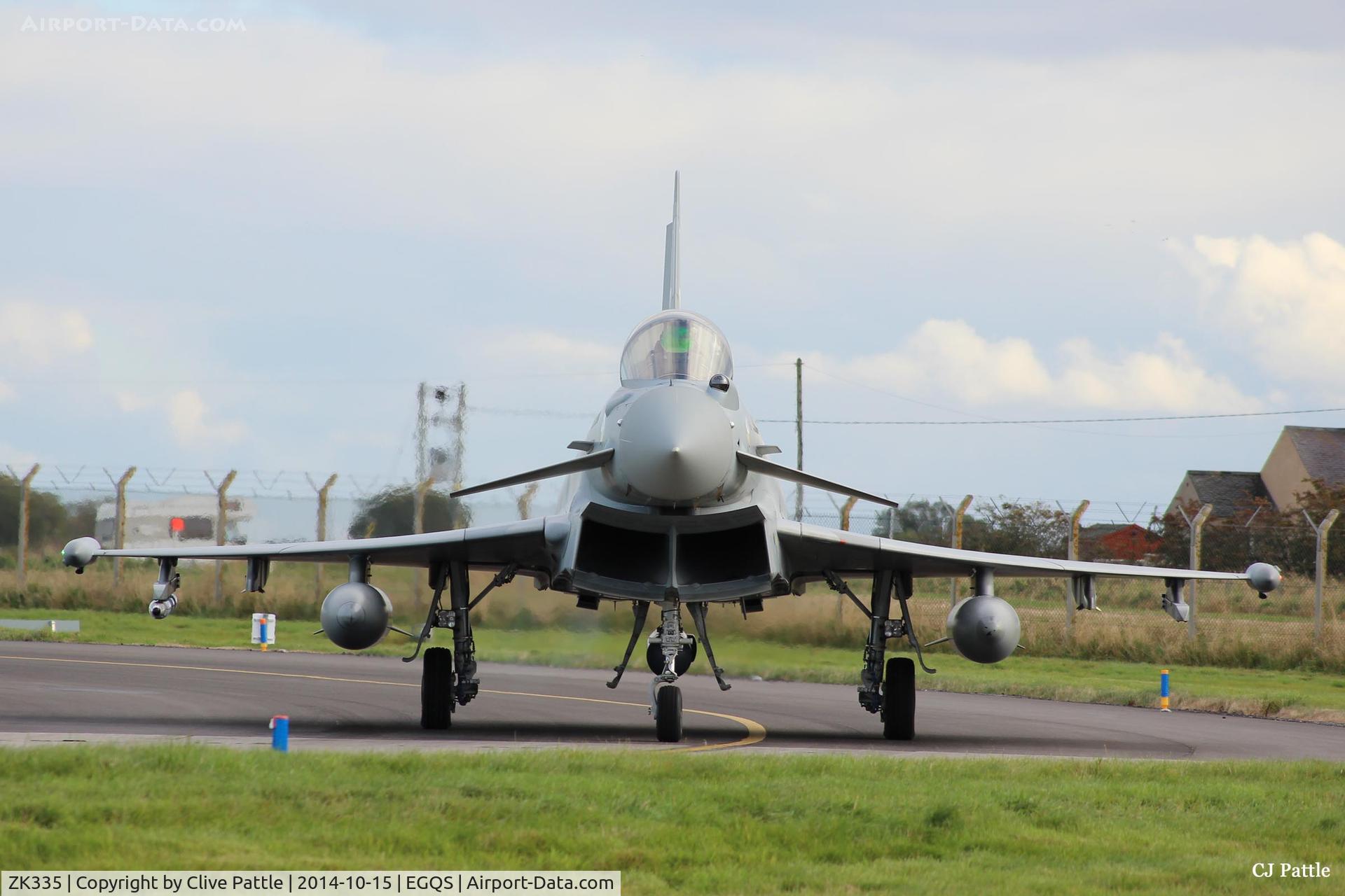 ZK335, 2012 Eurofighter EF 2000 Typhoon FGR4 C/N BS096/359, In action at RAF Lossiemouth whilst coded 'FC' of the resident No. 1 Sqn RAF