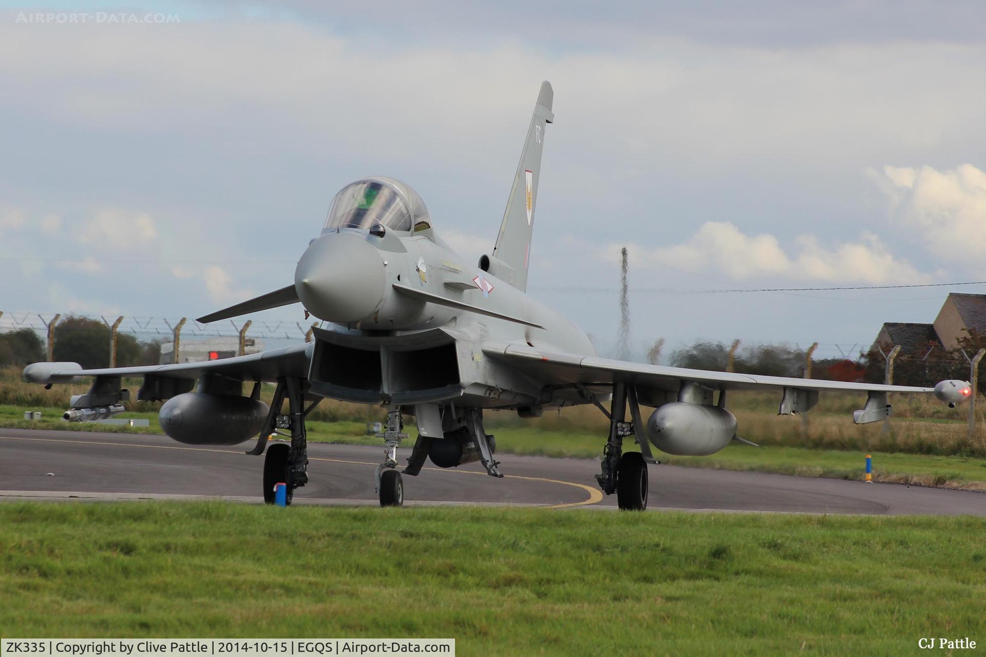 ZK335, 2012 Eurofighter EF 2000 Typhoon FGR4 C/N BS096/359, In action at RAF Lossiemouth whilst coded 'FC' of the resident No. 1 Sqn RAF