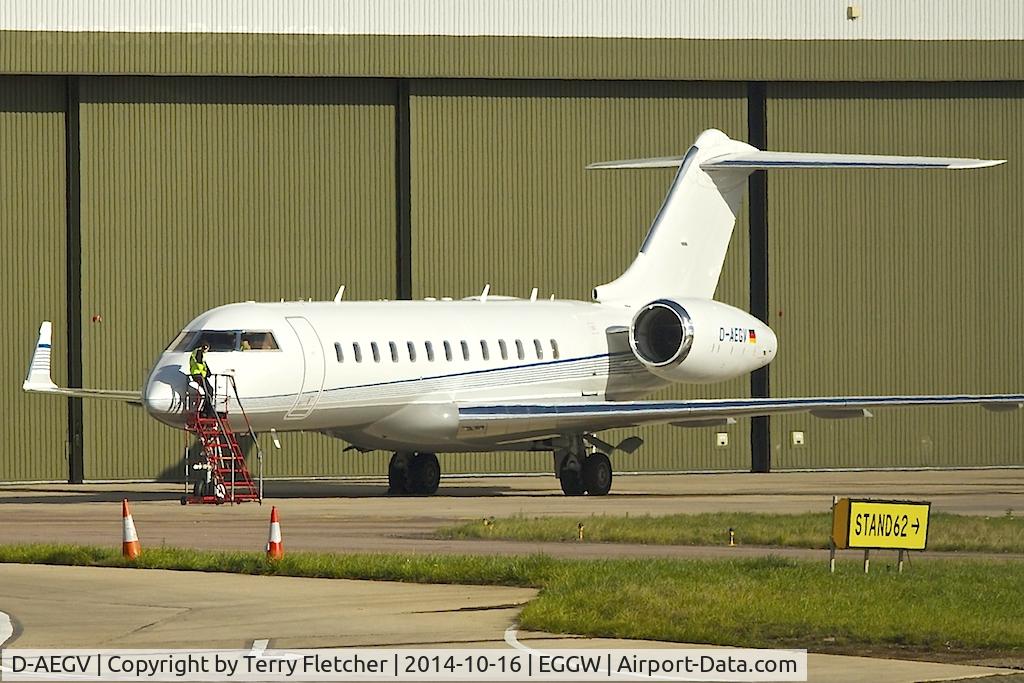 D-AEGV, 2003 Bombardier BD-700-1A10 Global Express C/N 9081, 2003 Bombardier Global Express, c/n: 9081 at Luton