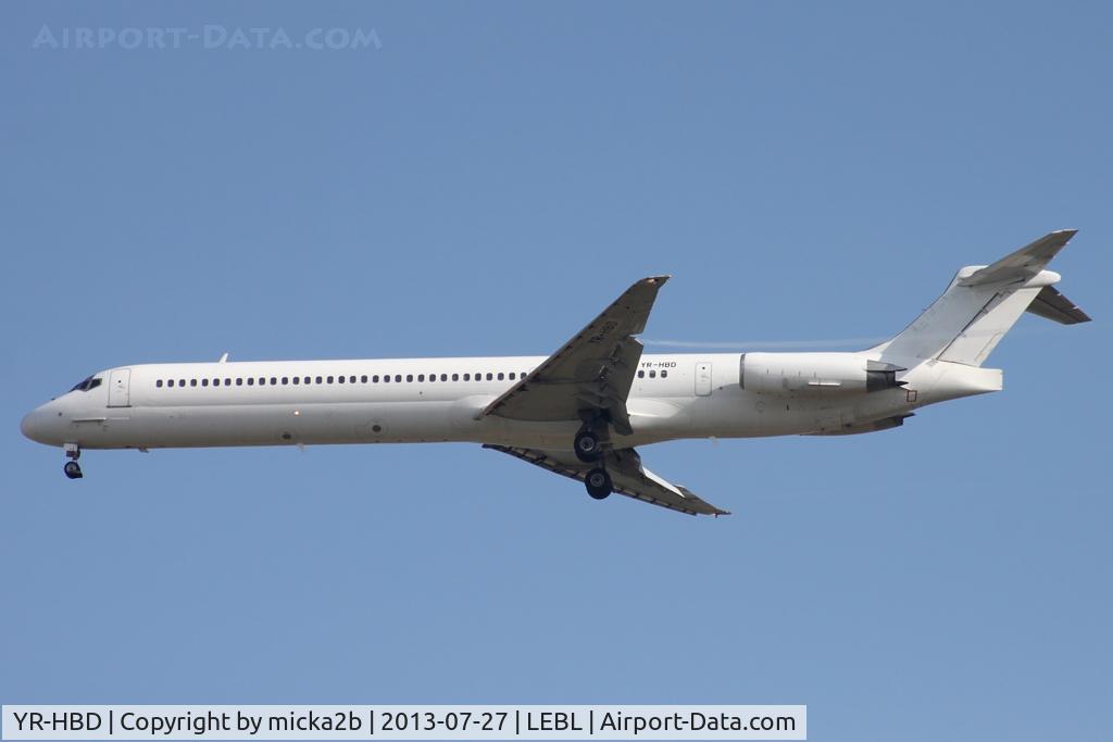 YR-HBD, 1991 McDonnell Douglas MD-83 (DC-9-83) C/N 49808, Landing