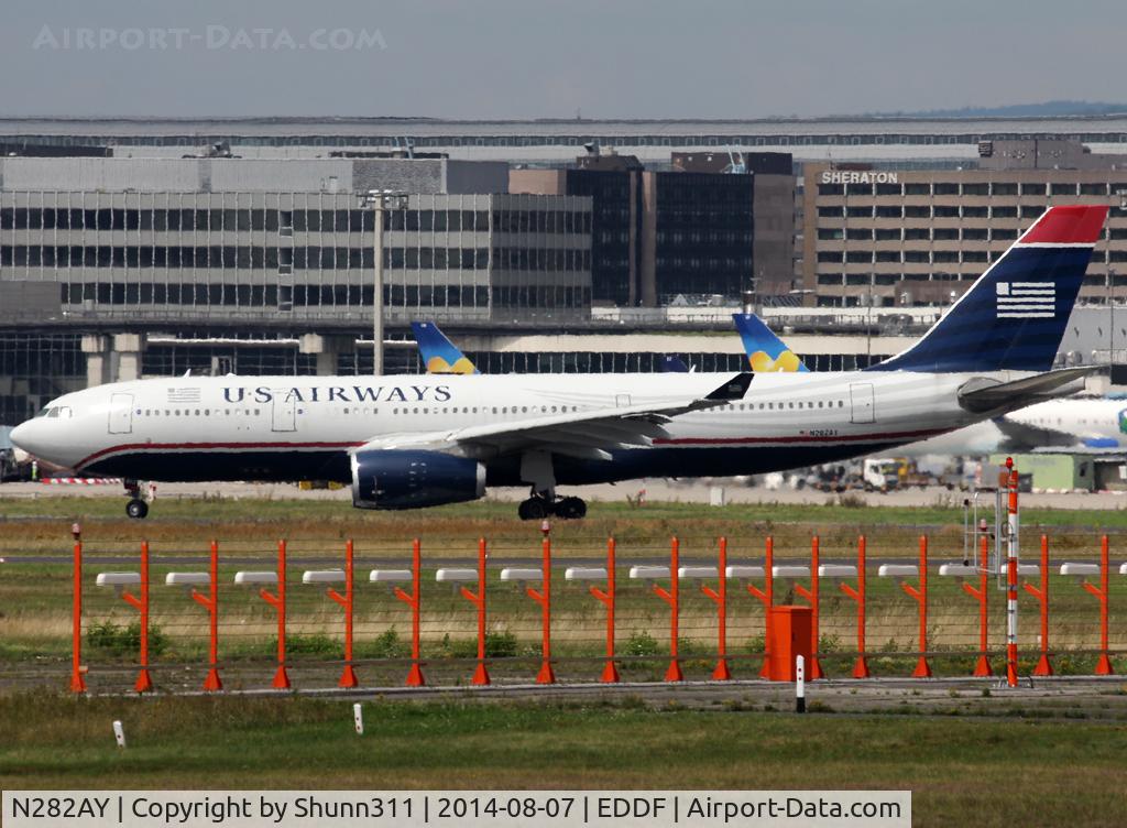 N282AY, 2009 Airbus A330-243 C/N 1069, Lining up rwy 25M for departure...