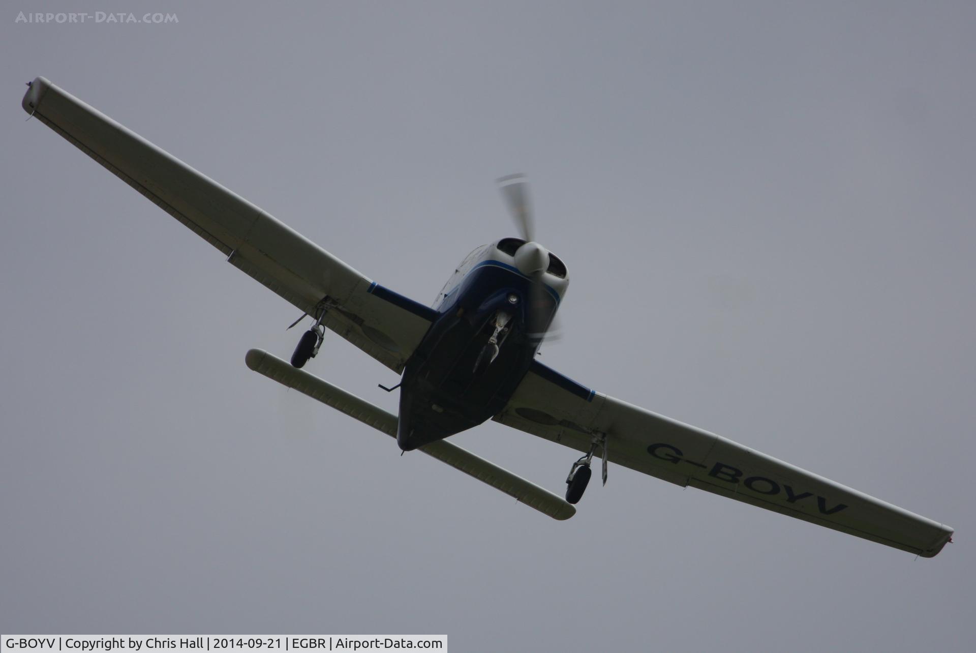 G-BOYV, 1977 Piper PA-28R-201T Turbo Cherokee Arrow III C/N 28R-7703014, at Breighton's Heli Fly-in, 2014