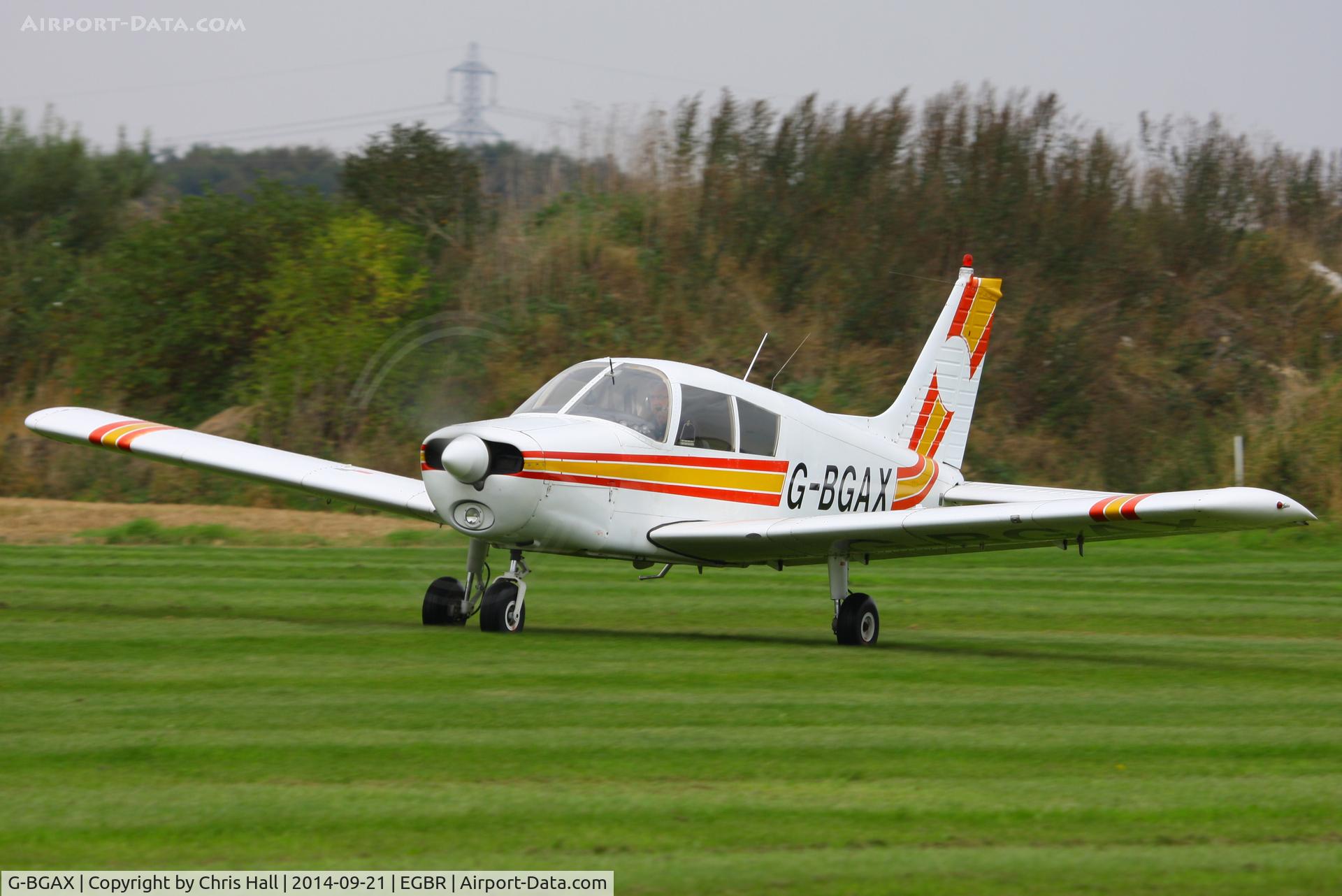 G-BGAX, 1973 Piper PA-28-140 Cherokee C/N 28-7325409, at Breighton's Heli Fly-in, 2014