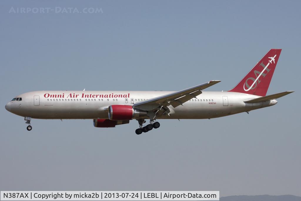 N387AX, 1991 Boeing 767-319/ER C/N 24875, Landing