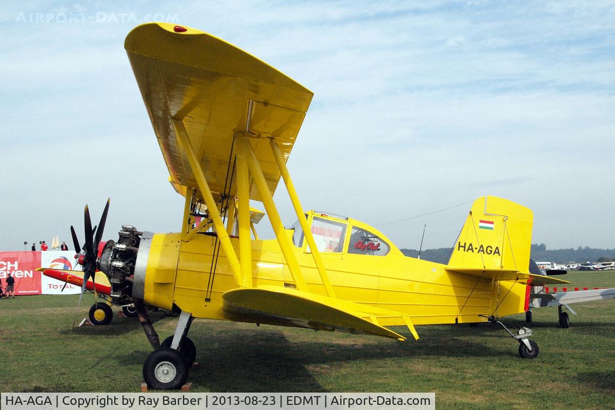 HA-AGA, 1975 Grumman-Schweizer G-164A C/N 1554, Schweizer-Grumman G-164A Ag-Cat [1554] Tannheim~D 23/08/2013