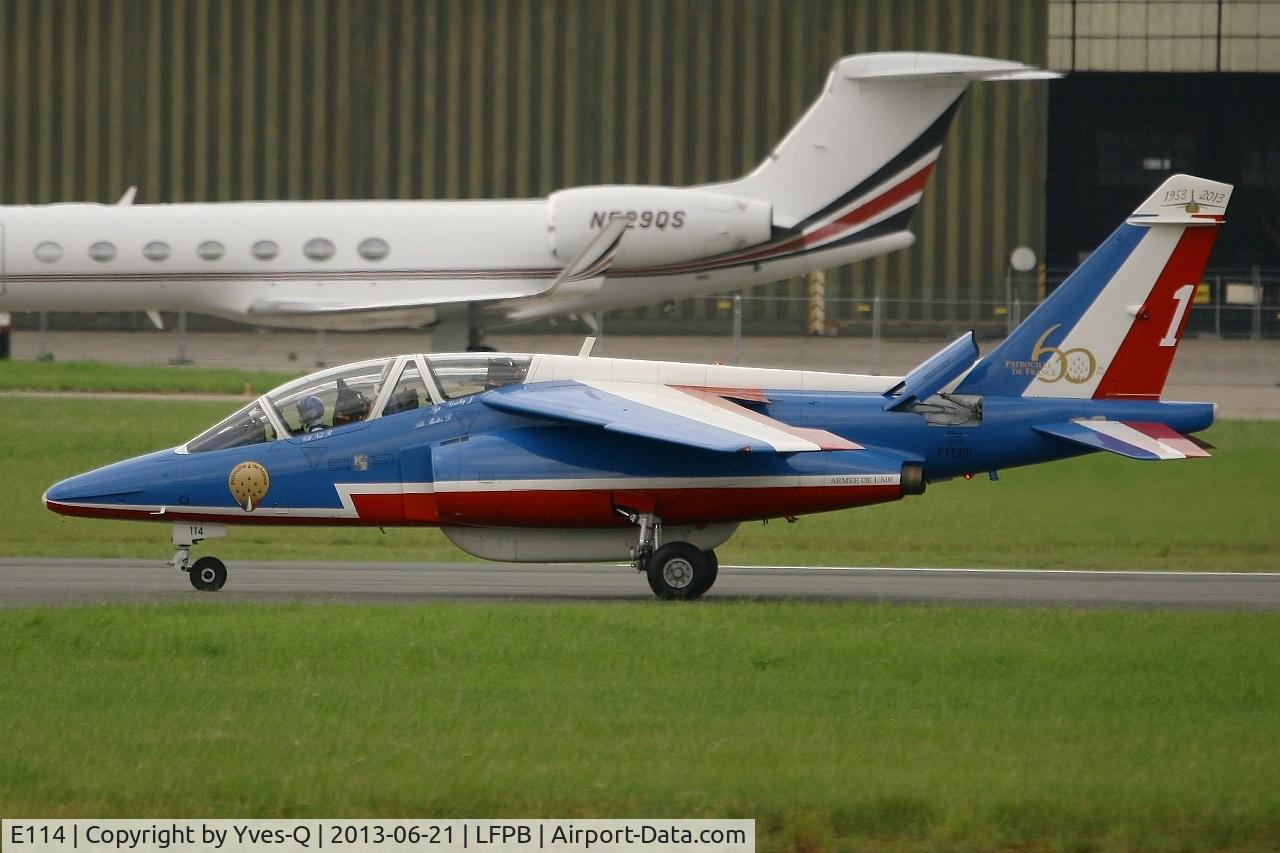 E114, Dassault-Dornier Alpha Jet E C/N E114, Dassault-Dornier Alpha Jet E (F-TERR), Athos 01 Leader of Patrouille De France 2013, Paris-Le Bourget (LFPB-LBG) Air Show 2013