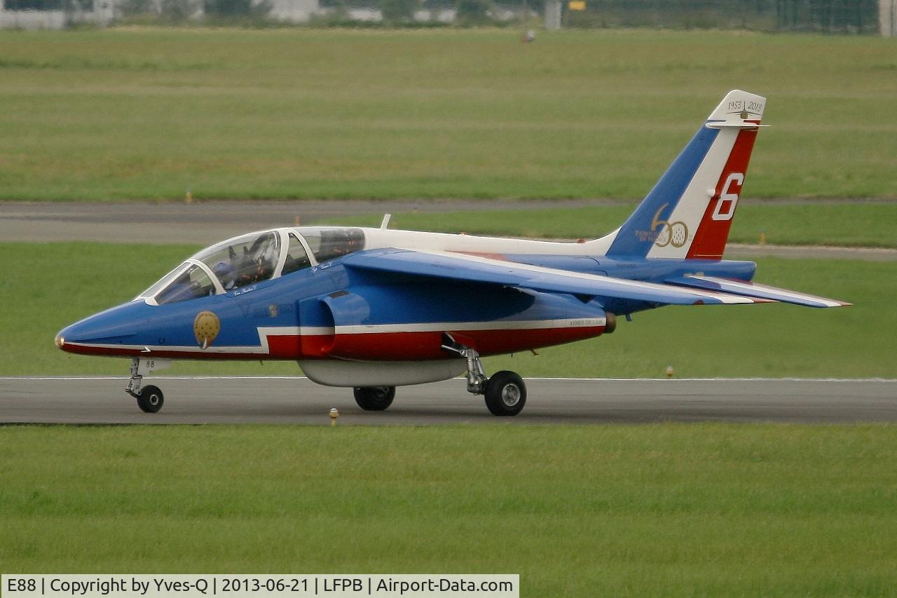 E88, Dassault-Dornier Alpha Jet E C/N E88, Dassault-Dornier Alpha Jet E (F-TELL), Athos 06 of Patrouille De France 2013, Paris-Le Bourget (LFPB-LBG) Air Show 2013