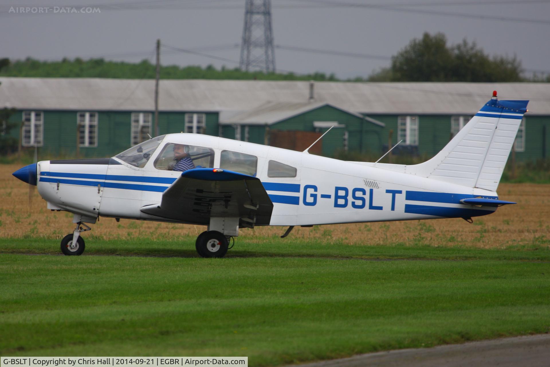 G-BSLT, 1980 Piper PA-28-161 Cherokee Warrior II C/N 28-8016303, at Breighton's Heli Fly-in, 2014