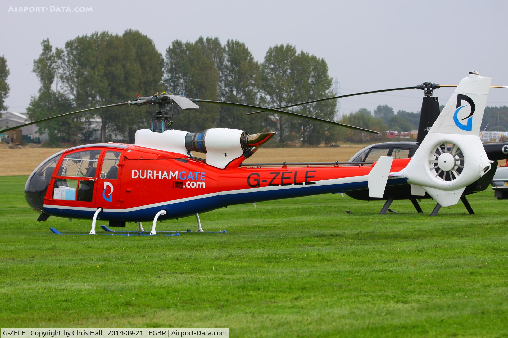 G-ZELE, 1973 Westland SA-341C Gazelle HT2 C/N 1007, at Breighton's Heli Fly-in, 2014