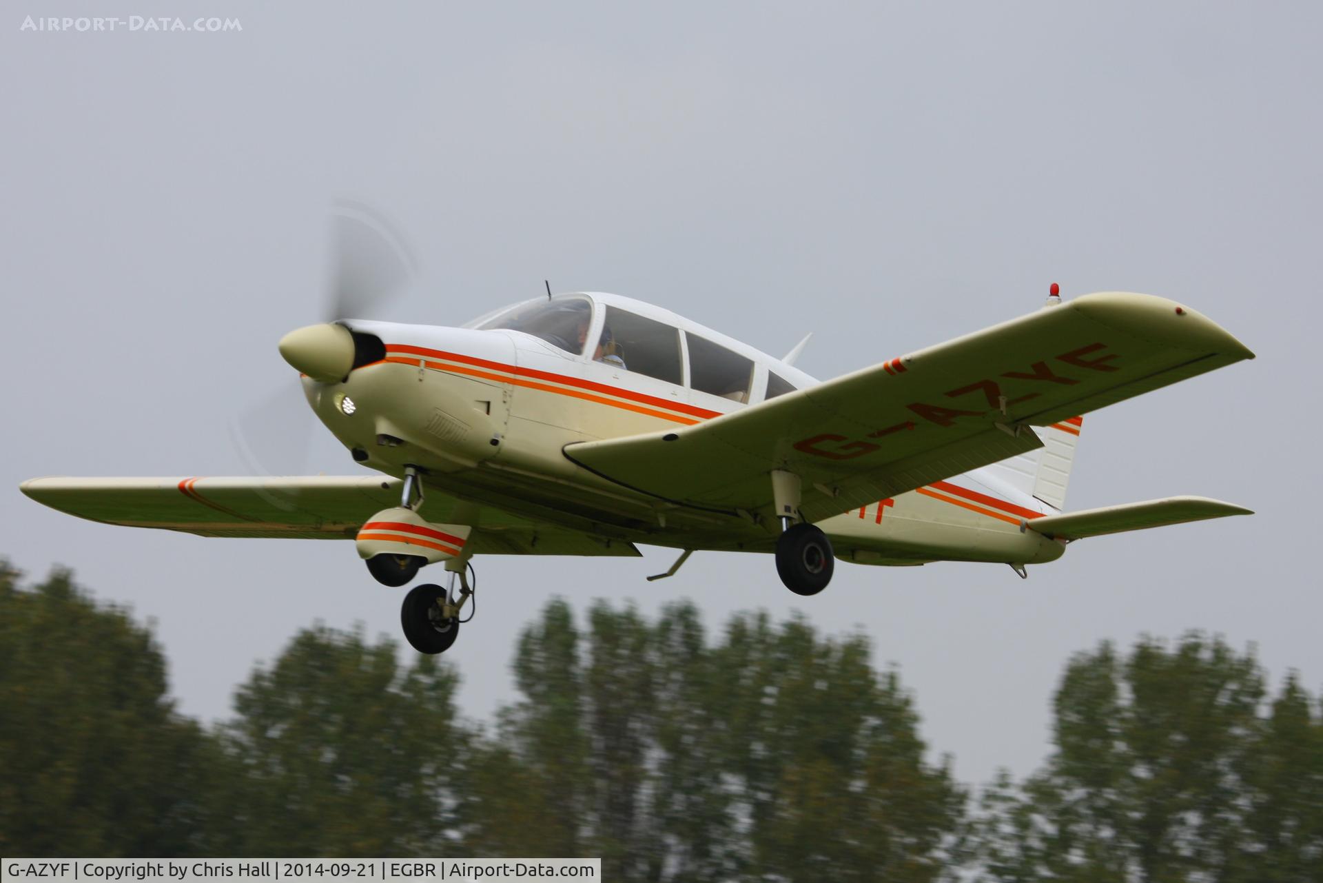 G-AZYF, 1968 Piper PA-28-180 Cherokee C/N 28-5227, at Breighton's Heli Fly-in, 2014