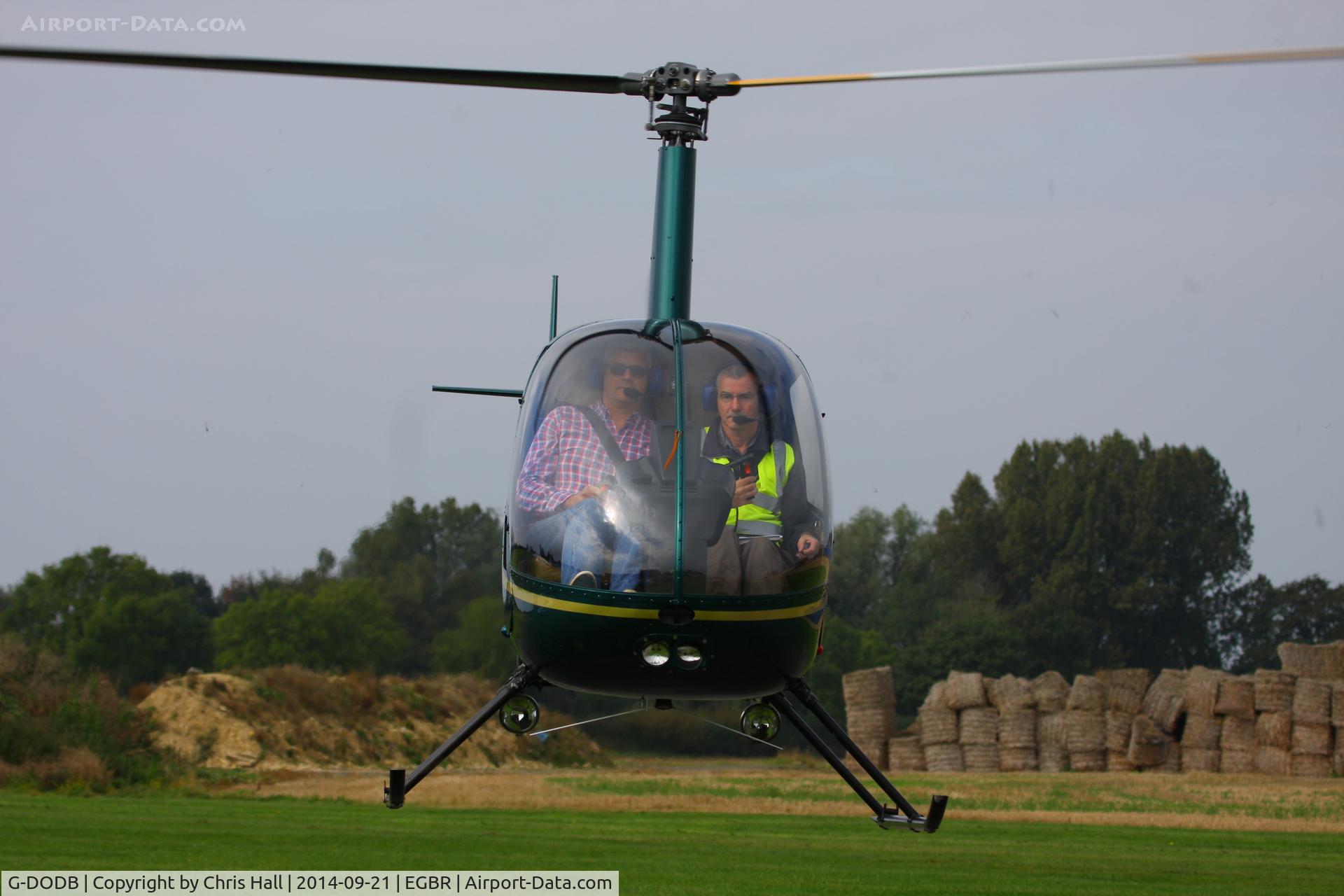 G-DODB, 1988 Robinson R22 Beta C/N 0911, at Breighton's Heli Fly-in, 2014