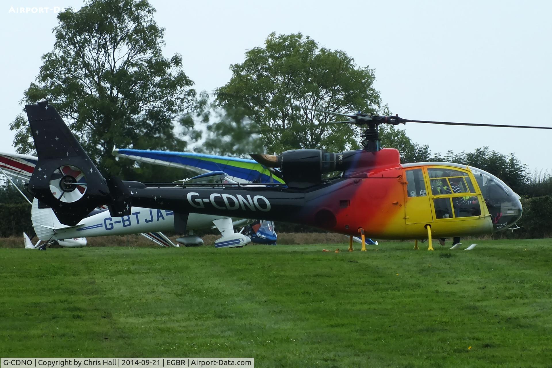 G-CDNO, 1975 Westland SA-341B Gazelle AH1 C/N 1385, at Breighton's Heli Fly-in, 2014
