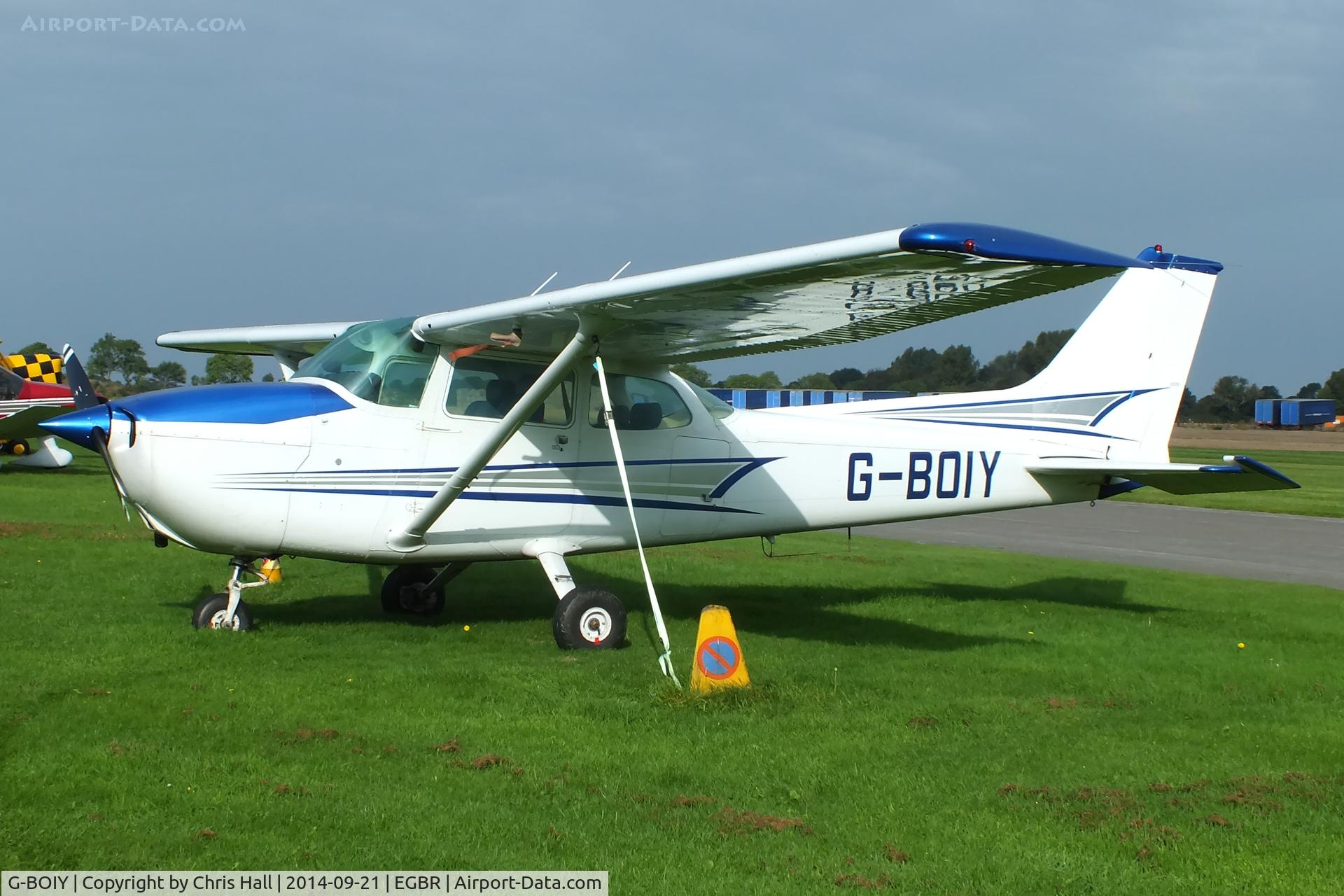 G-BOIY, 1976 Cessna 172N C/N 172-67738, at Breighton's Heli Fly-in, 2014