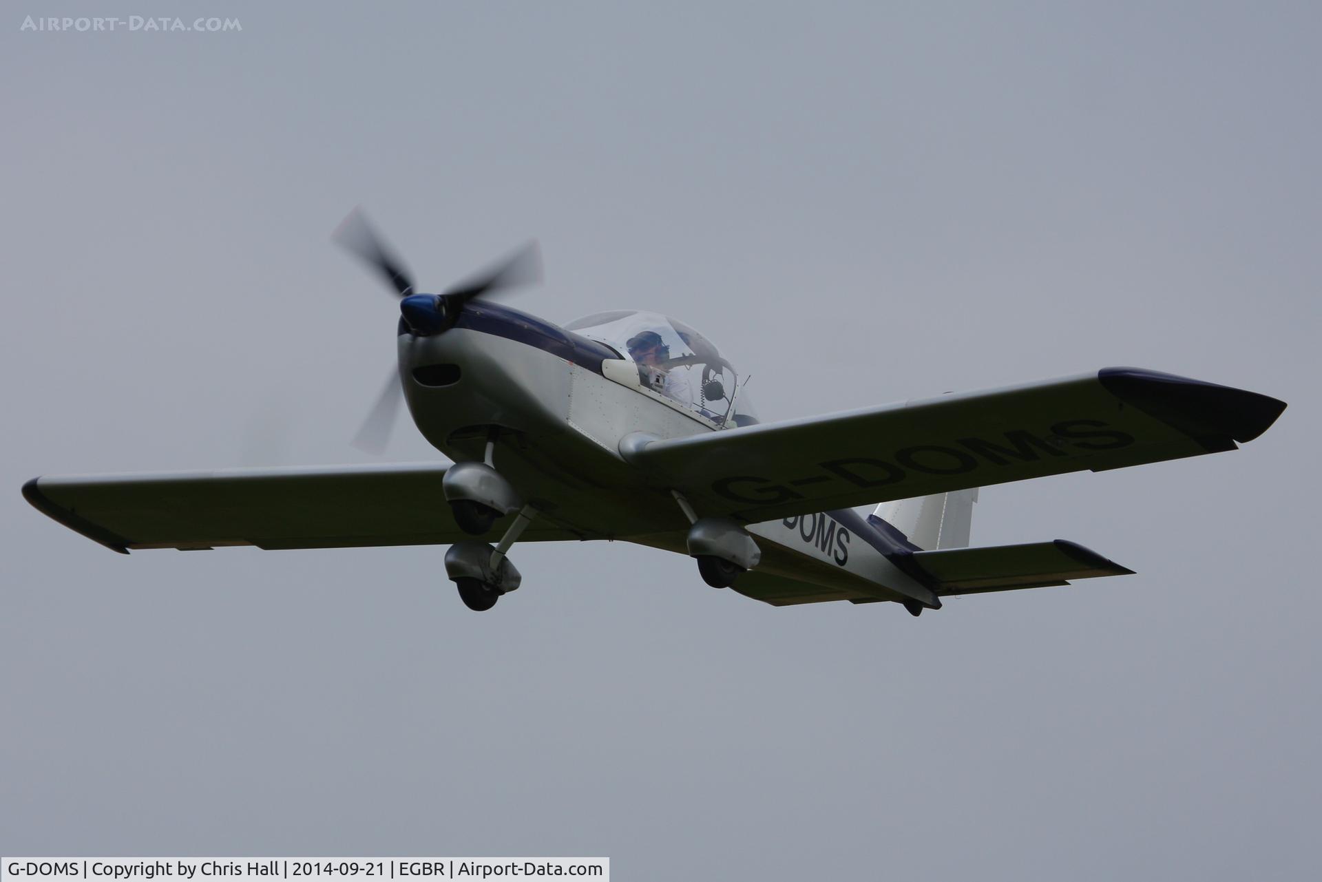 G-DOMS, 2004 Aerotechnik EV-97A Eurostar C/N PFA 315-14254, at Breighton's Heli Fly-in, 2014