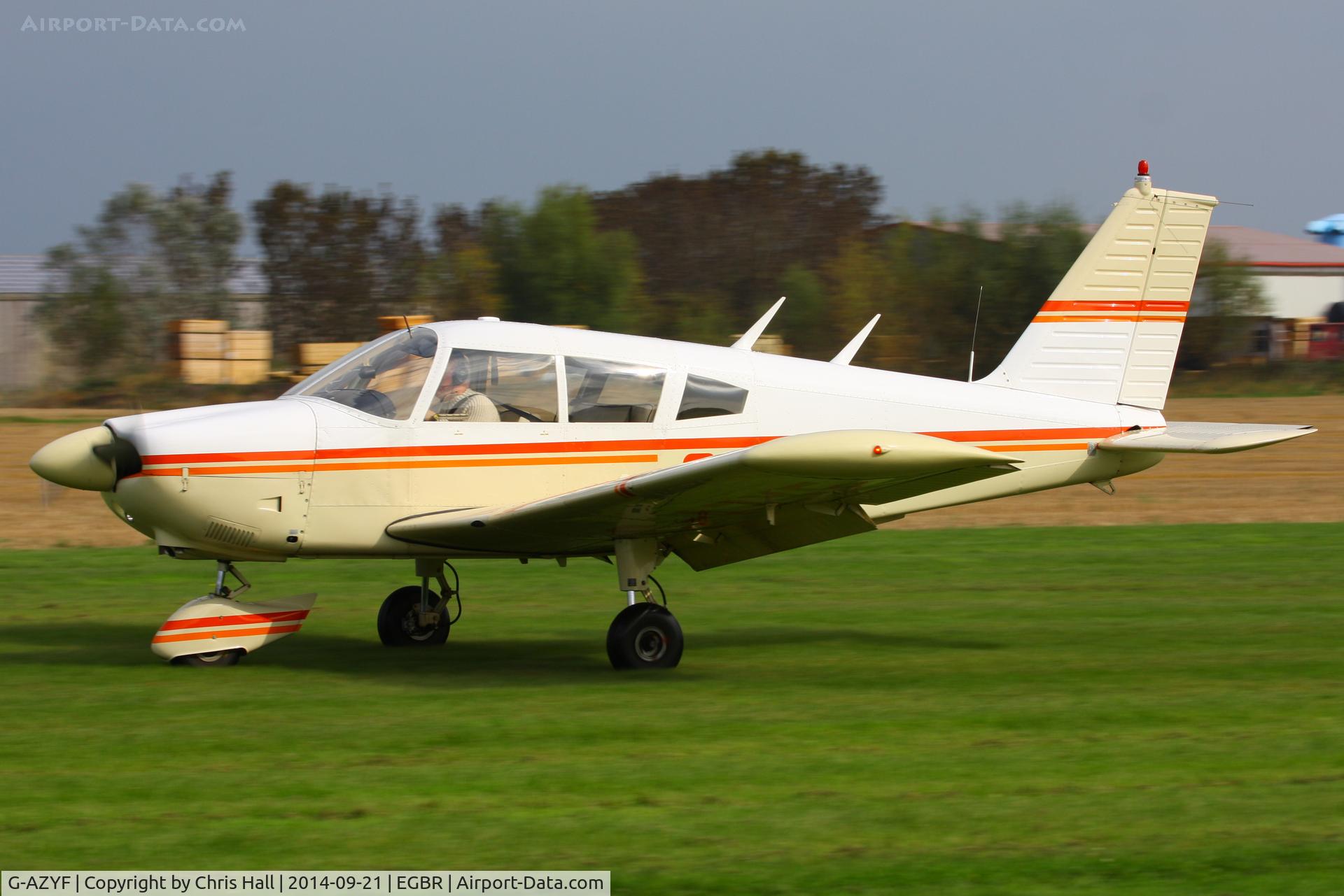 G-AZYF, 1968 Piper PA-28-180 Cherokee C/N 28-5227, at Breighton's Heli Fly-in, 2014