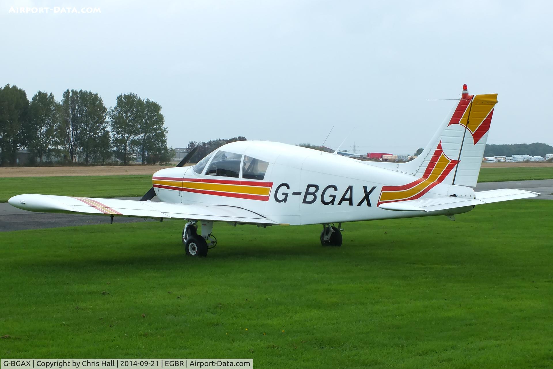 G-BGAX, 1973 Piper PA-28-140 Cherokee C/N 28-7325409, at Breighton's Heli Fly-in, 2014
