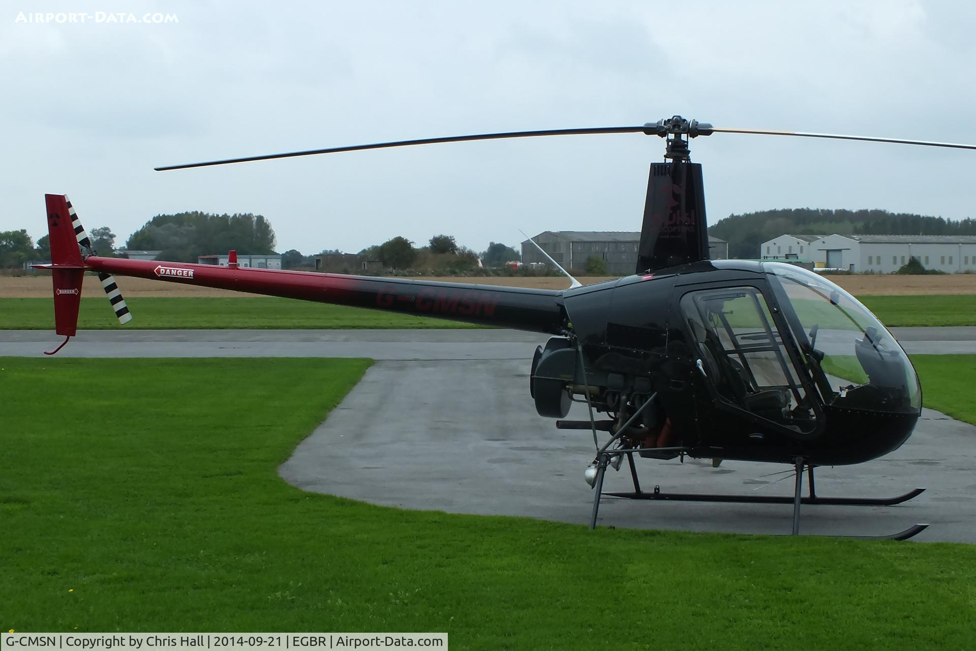 G-CMSN, 1991 Robinson R22 Beta C/N 1669, at Breighton's Heli Fly-in, 2014