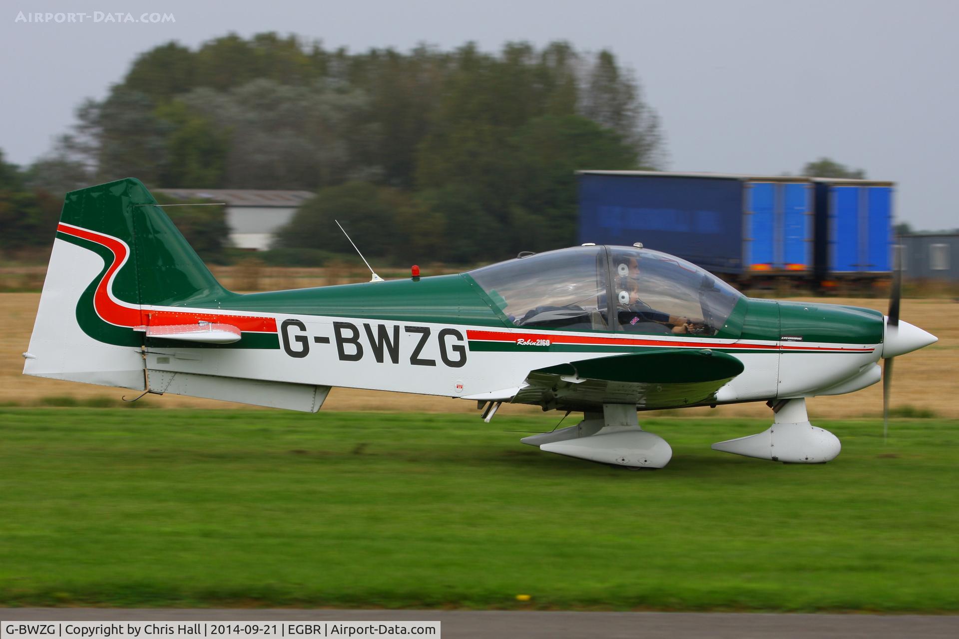 G-BWZG, 1997 Robin R-2160 Alpha Sport C/N 311, at Breighton's Heli Fly-in, 2014