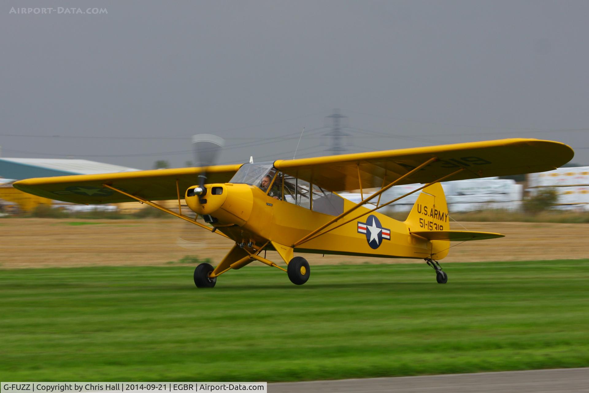 G-FUZZ, 1951 Piper L-18C Super Cub (PA-18-95) C/N 18-1016, at Breighton's Heli Fly-in, 2014