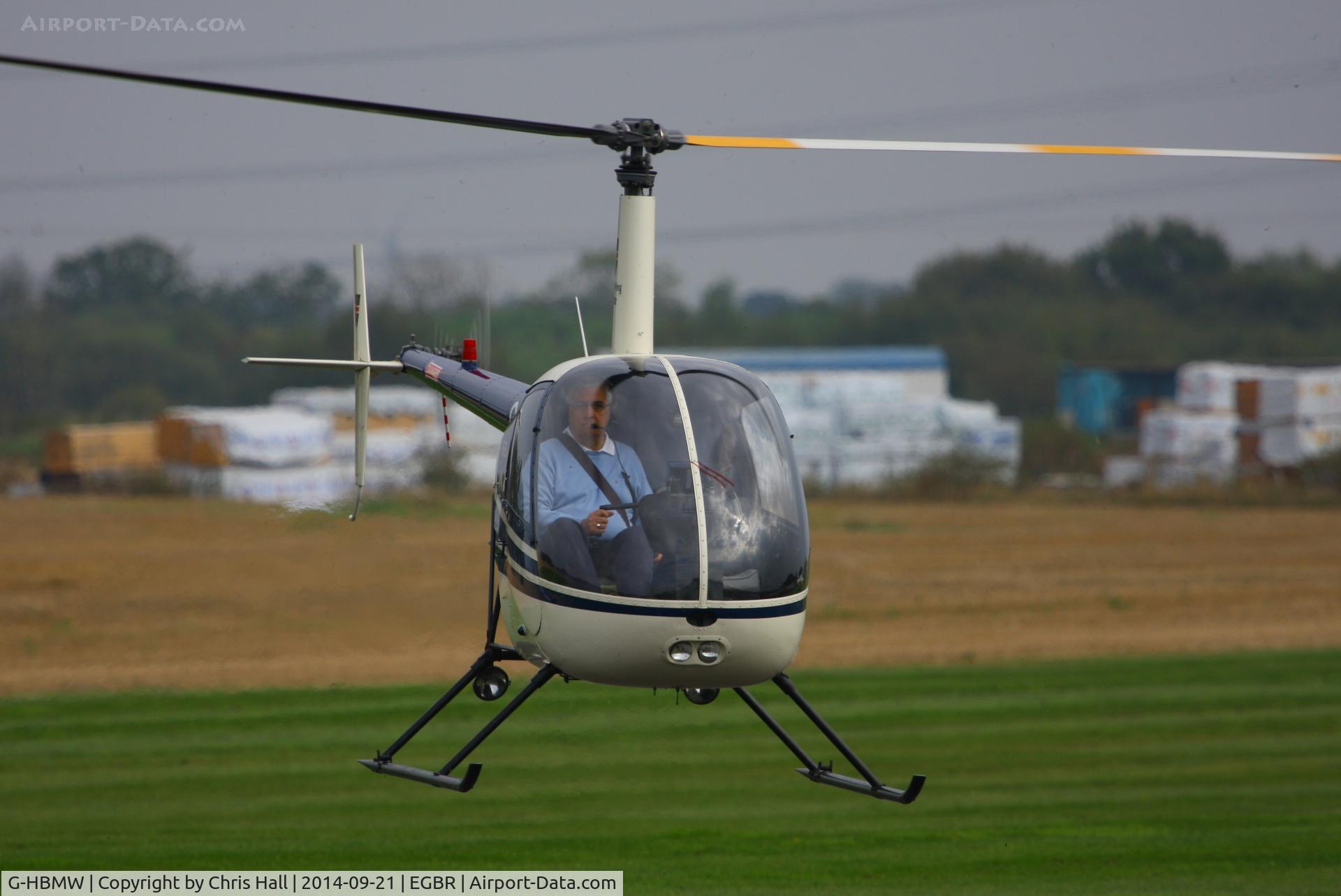 G-HBMW, 1981 Robinson R22 C/N 0170, at Breighton's Heli Fly-in, 2014