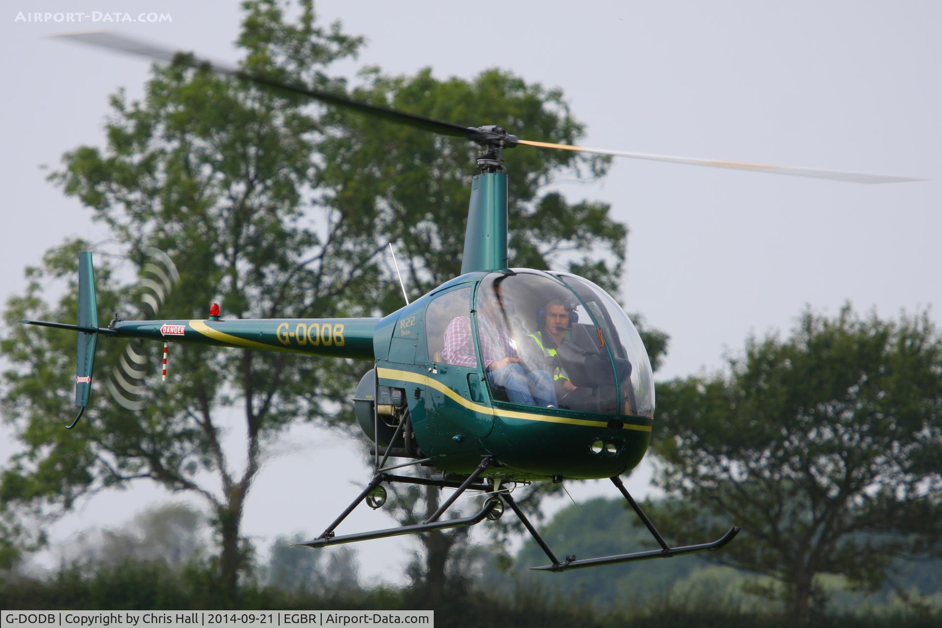 G-DODB, 1988 Robinson R22 Beta C/N 0911, at Breighton's Heli Fly-in, 2014